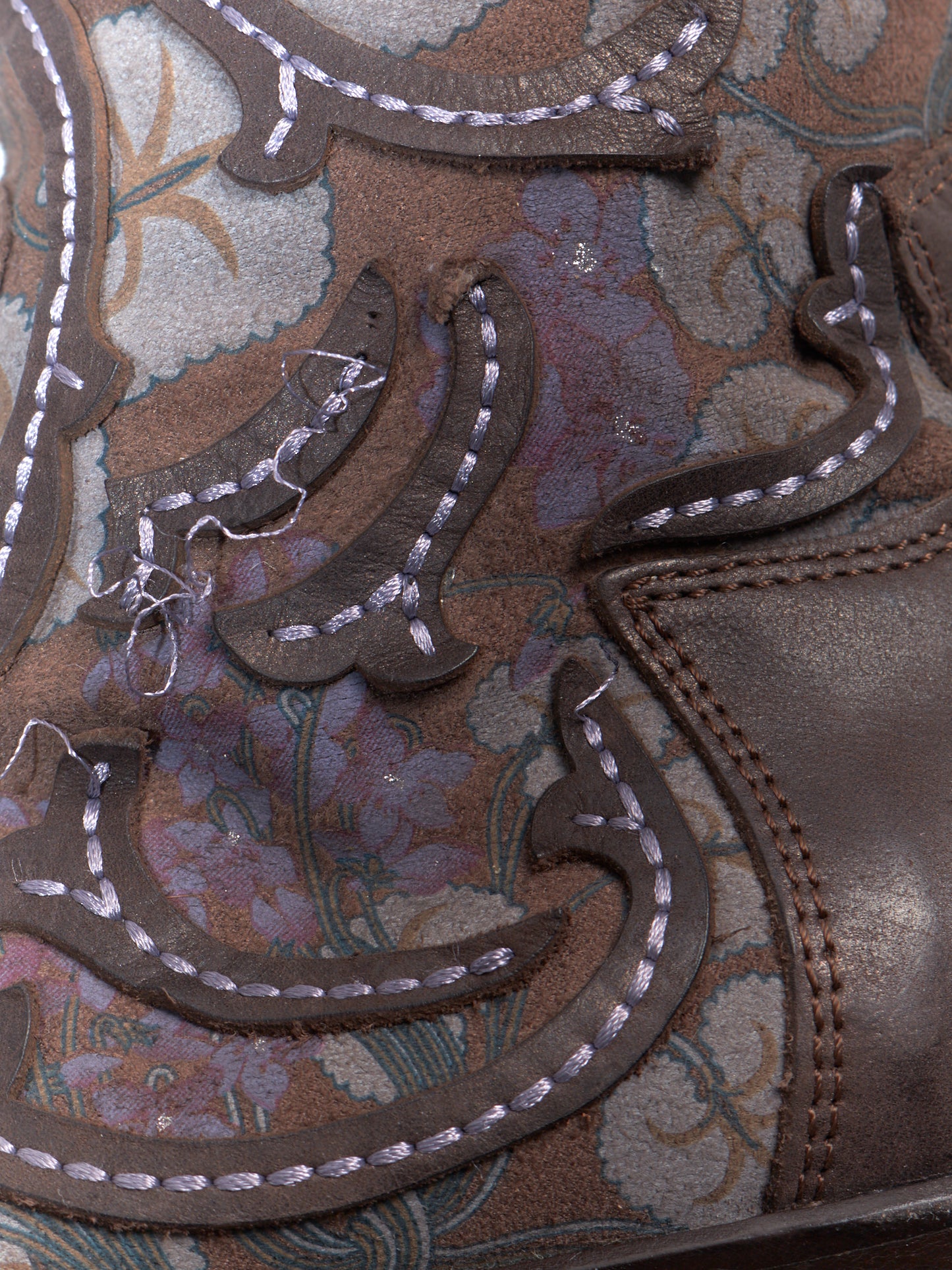 Brown Leather Embroidered Cowboy Boots