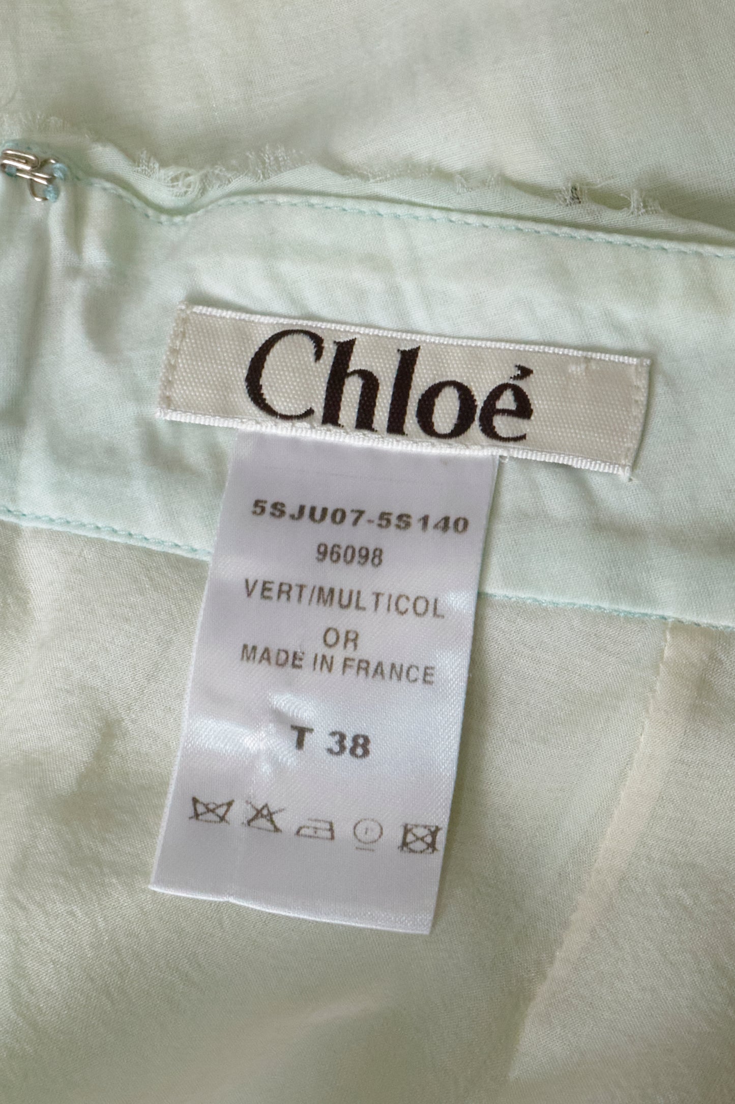 Chloé Spring 2005 Light Blue Beaded Midi Skirt
