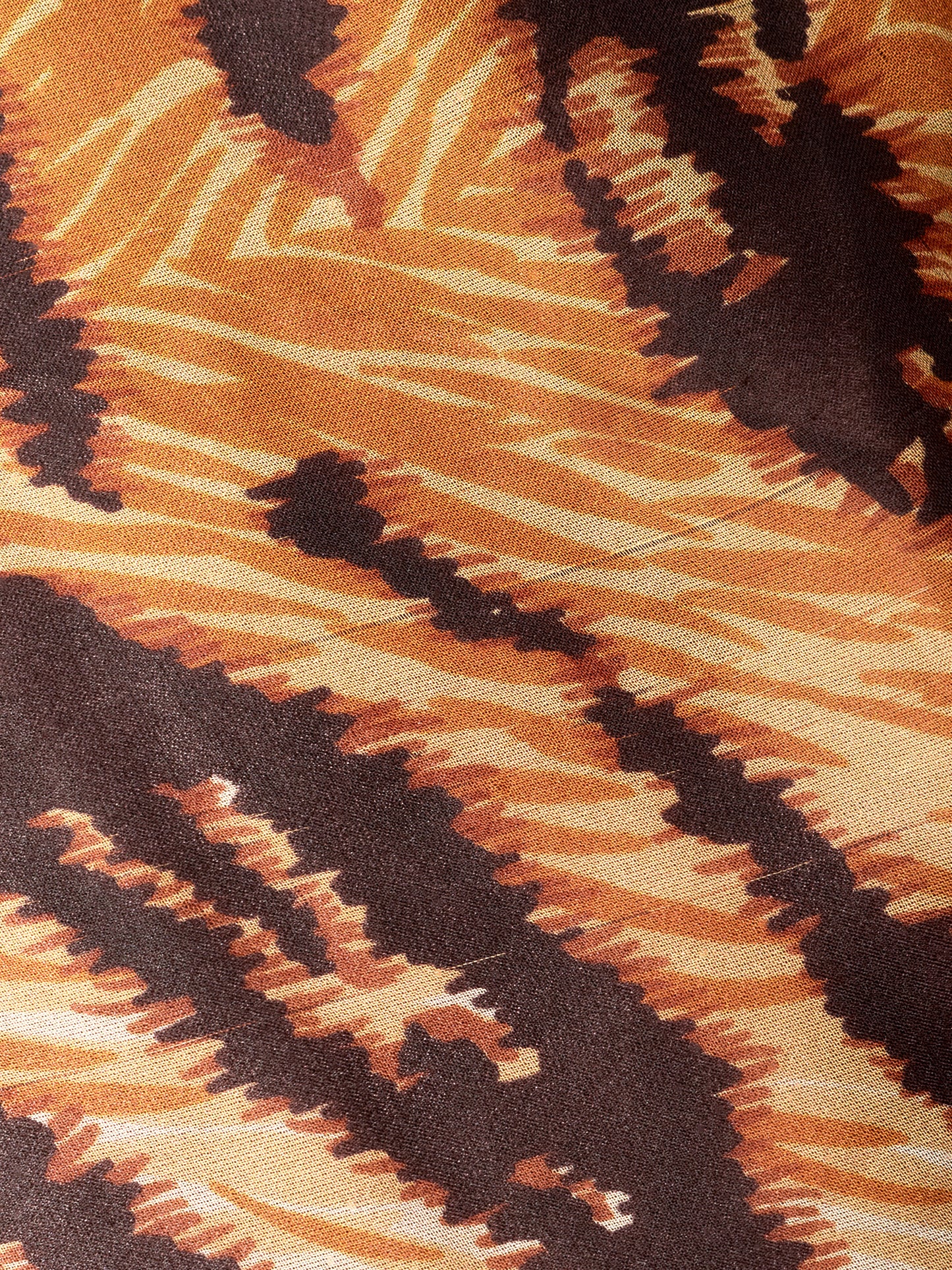 Dolce & Gabbana Spring 1996 Brown Silk Zebra Midi Skirt