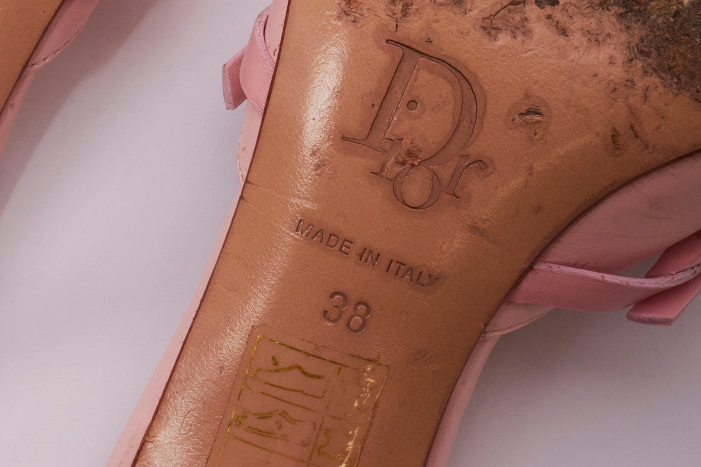 Christian Dior 2003 Bondage Pink Leather Heels