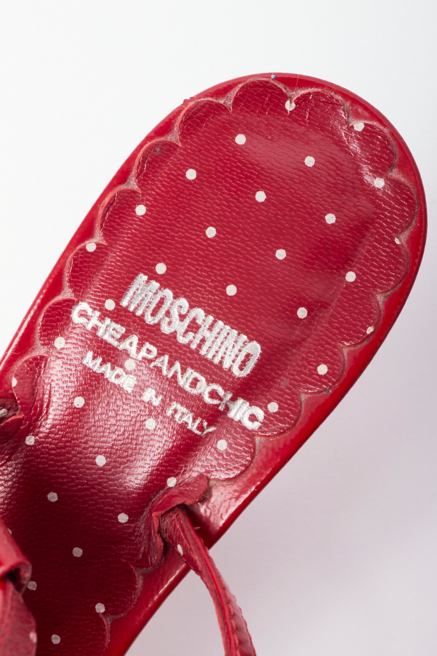 Moschino Cheap & Chic Red Patent Leather Bow Heels