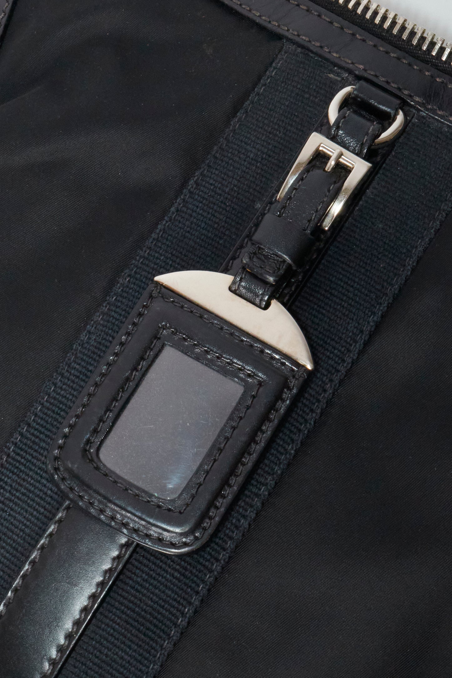 Prada Black Nylon Leather Vintage Shoulder Bag