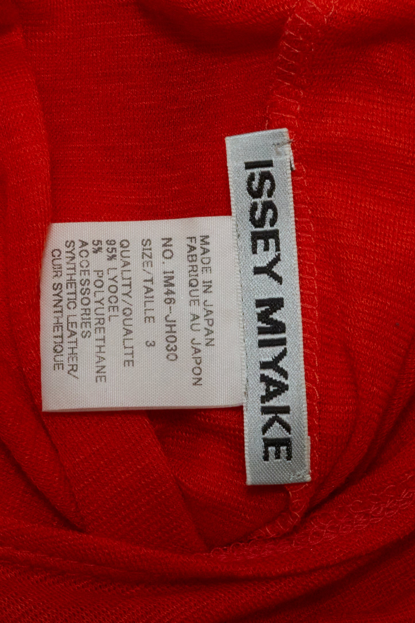 Issey Miyake Spring 2004 Orange Asymmetric Midi Dress