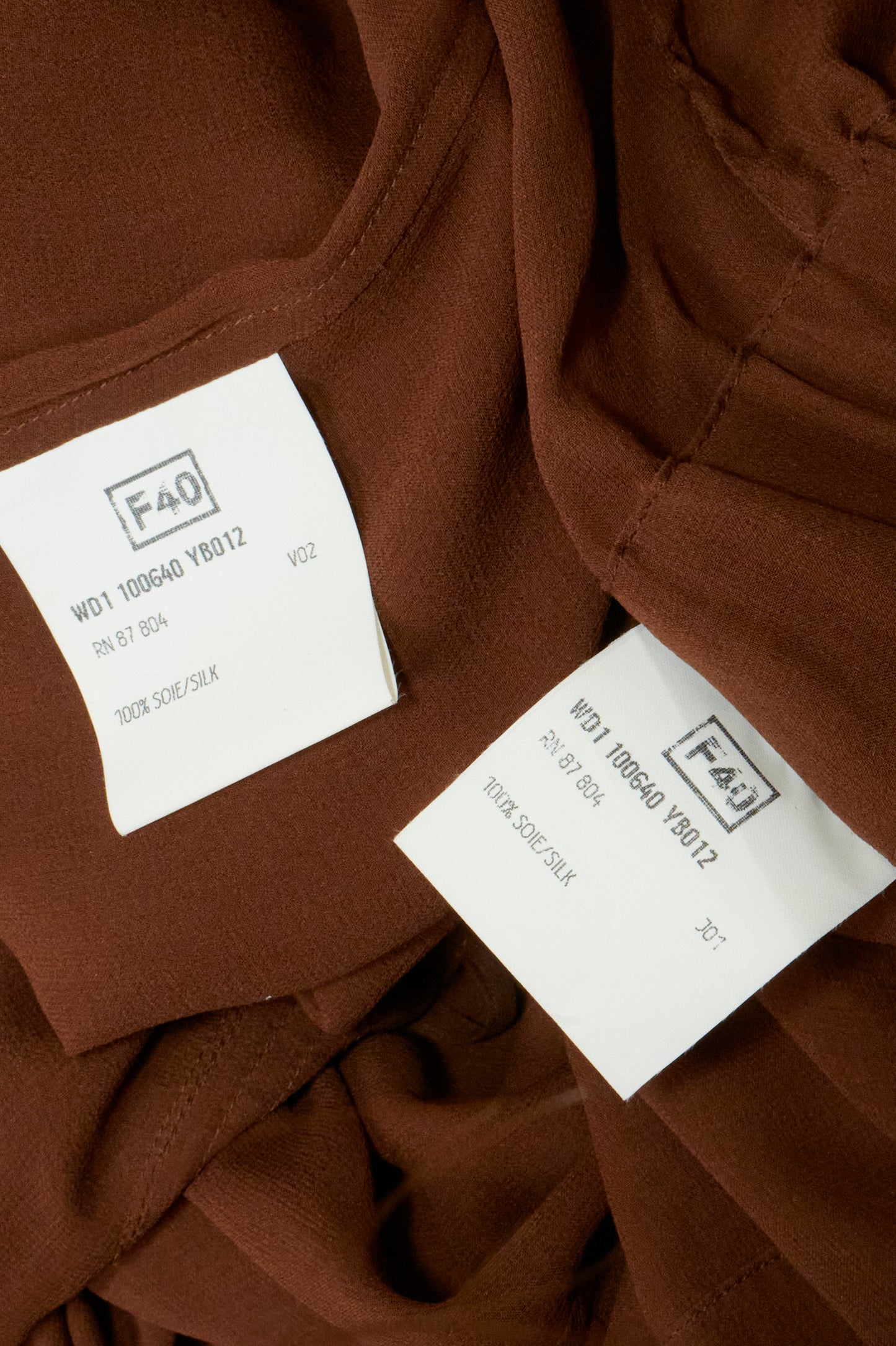 Yves Saint Laurent by Tom Ford Spring 2002 Top & Skirt Brown Silk Set