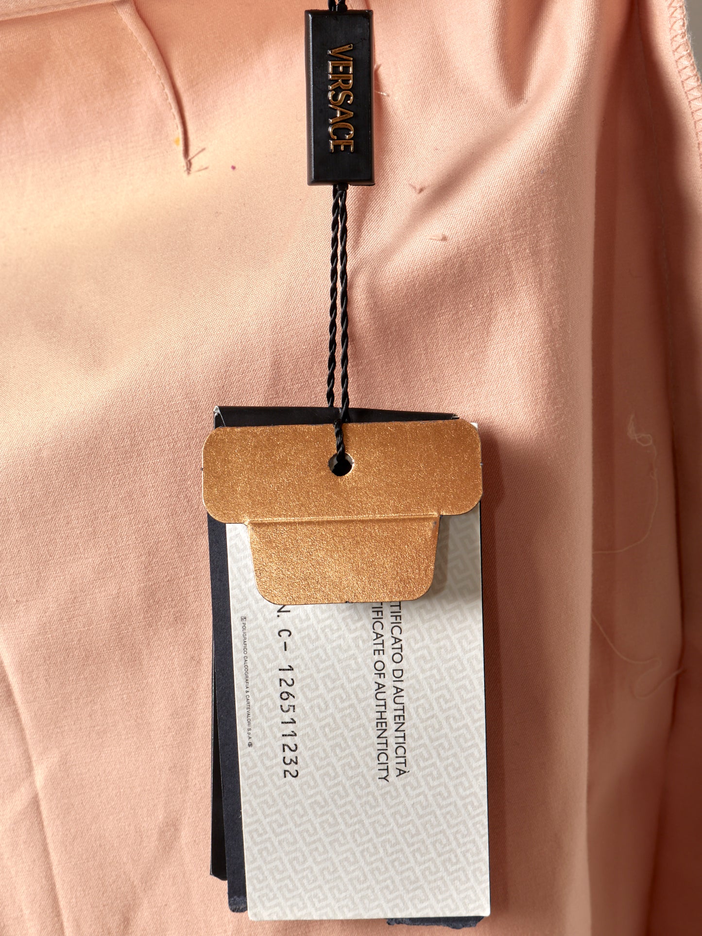 Spring 2005 Pink Gold Medusa Buttons Jacket & Shorts Set