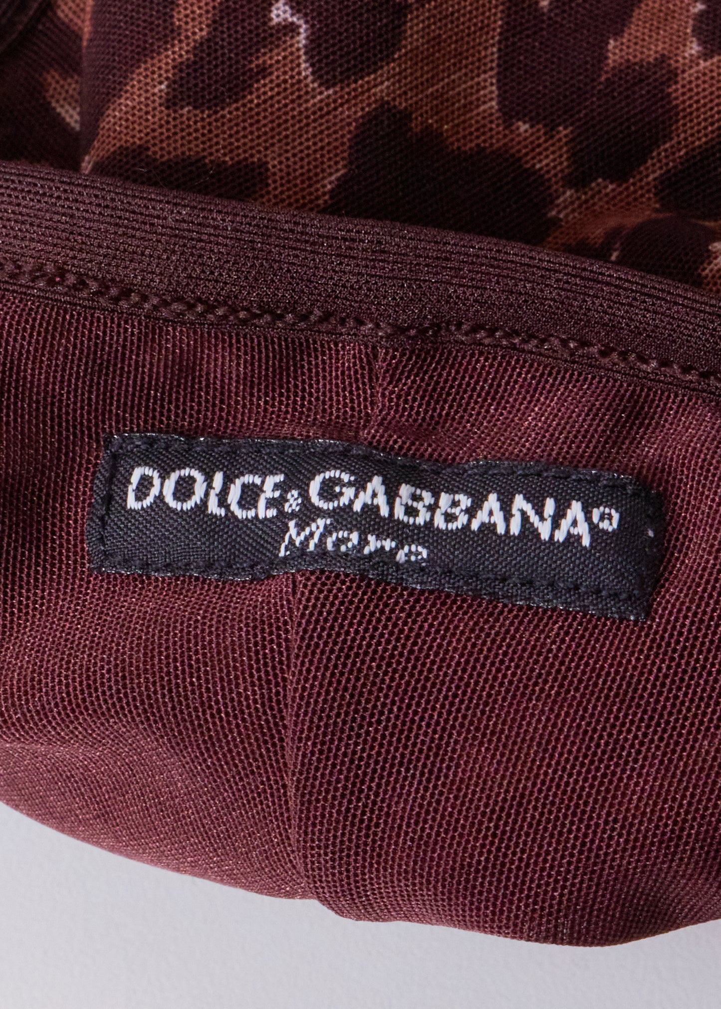 Dolce & Gabbana 90s Strapless Leopard Mini Dress