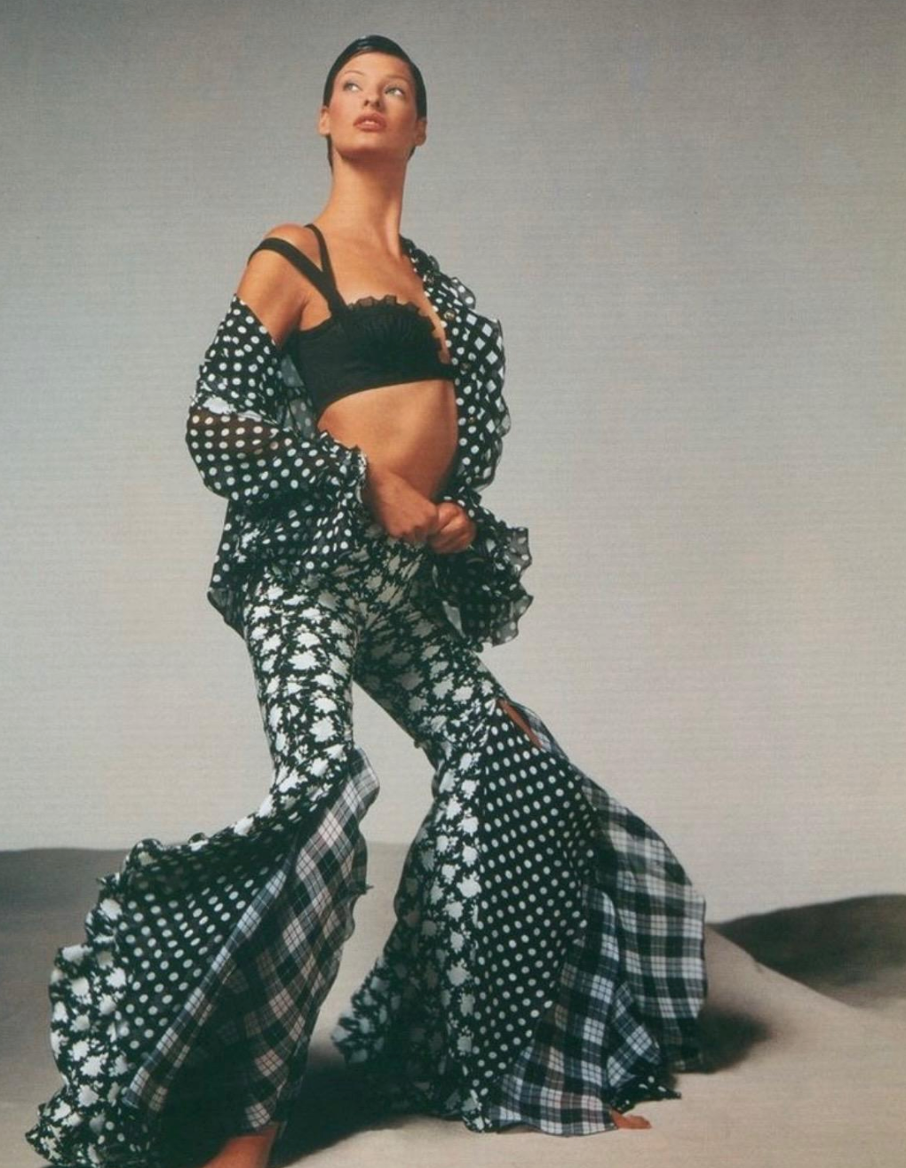 Spring 1993 Polka Dot Ruffle Blouse