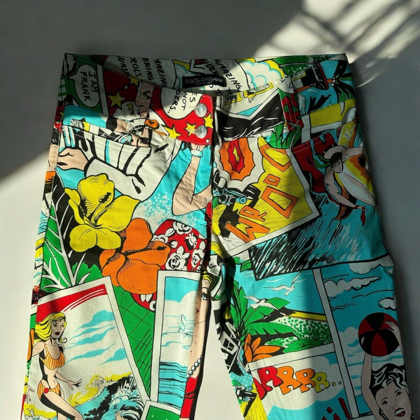 Dolce & Gabbana Pop Art Comic Trousers Size 40