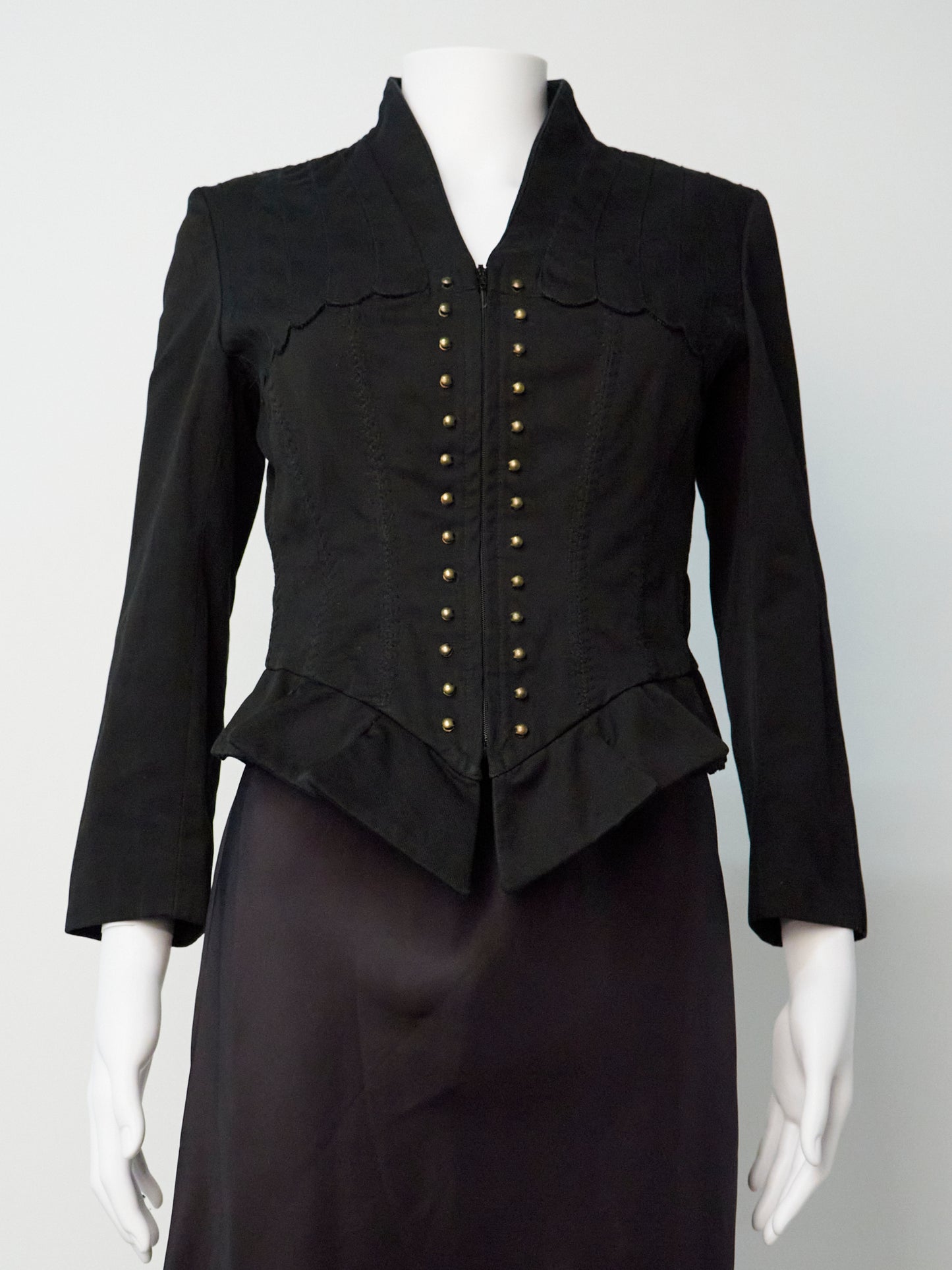 Fall 2002 Black Corset Style Denim Jacket