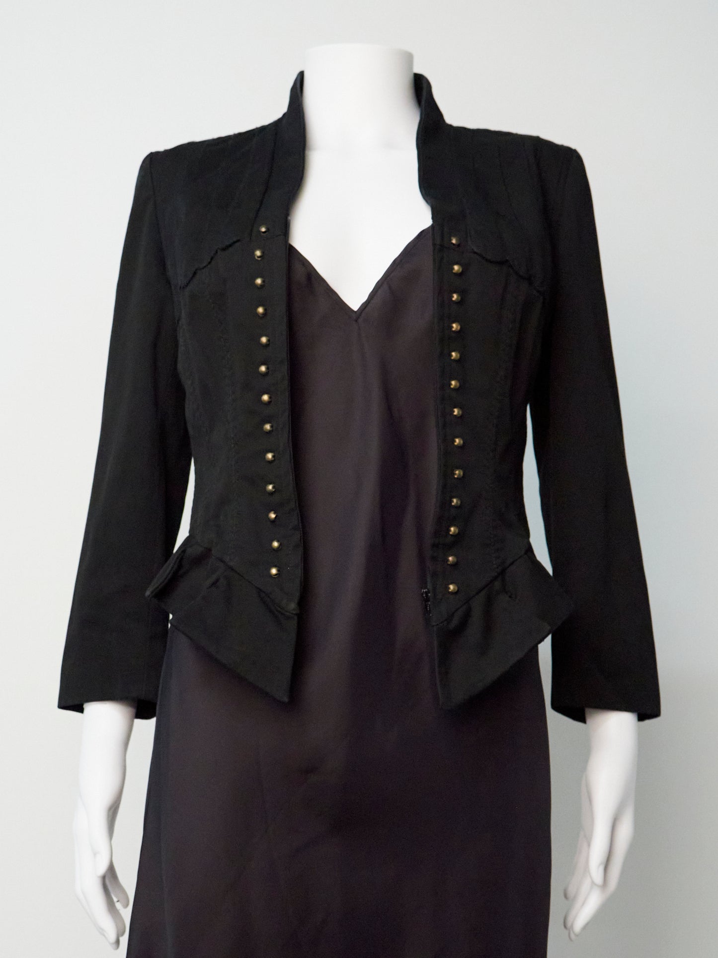 Fall 2002 Black Corset Style Denim Jacket