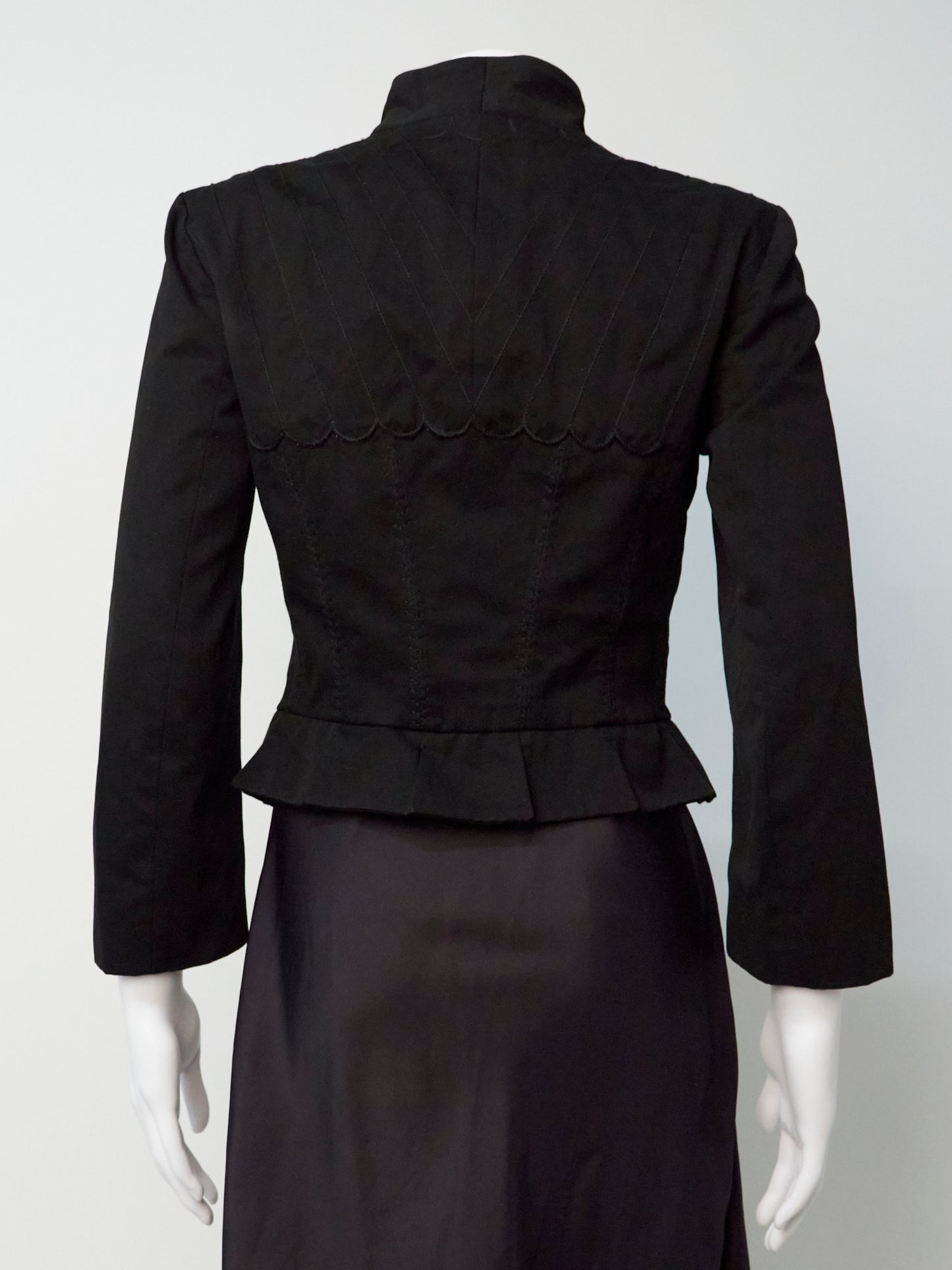 Fall 2002 Black Corset Style Denim Jacket