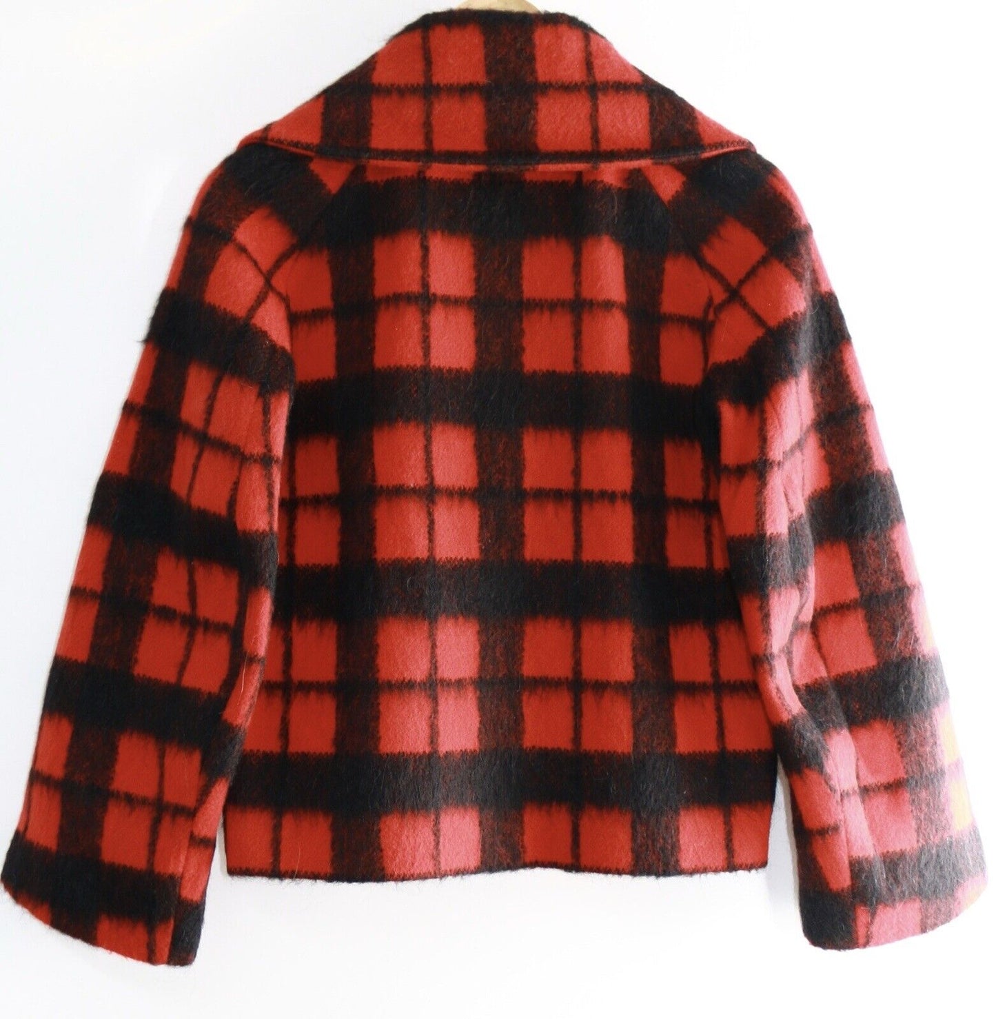 Dsquared2 Black & Red Plai Check Wool Jacket Size 40