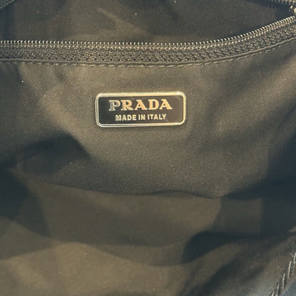 Prada Black Nylon Embellished Heart Small Top Handle Bag