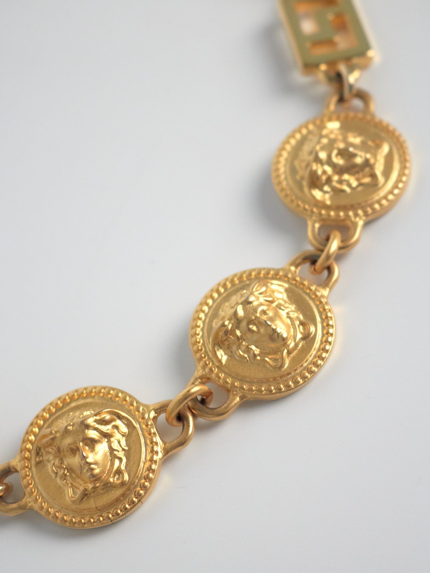 90s Gold Medusa Chain Belt
