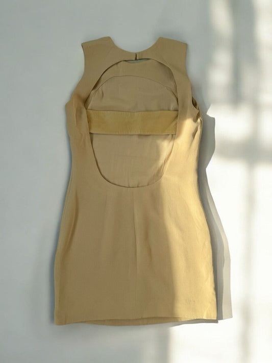 Gucci Beige Backless Mini Dress From 2010 Size 38