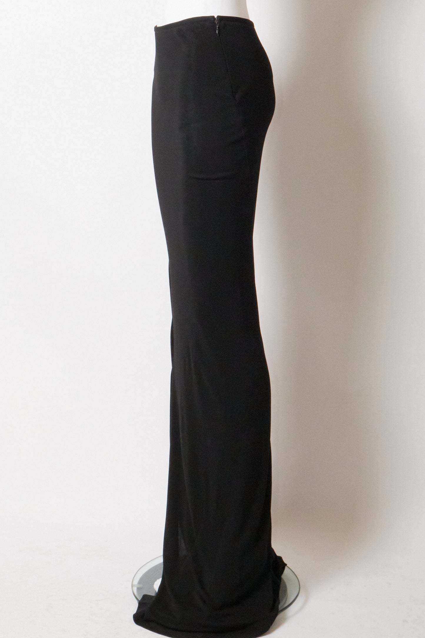 Gucci 1997 Black Slit Maxi Skirt