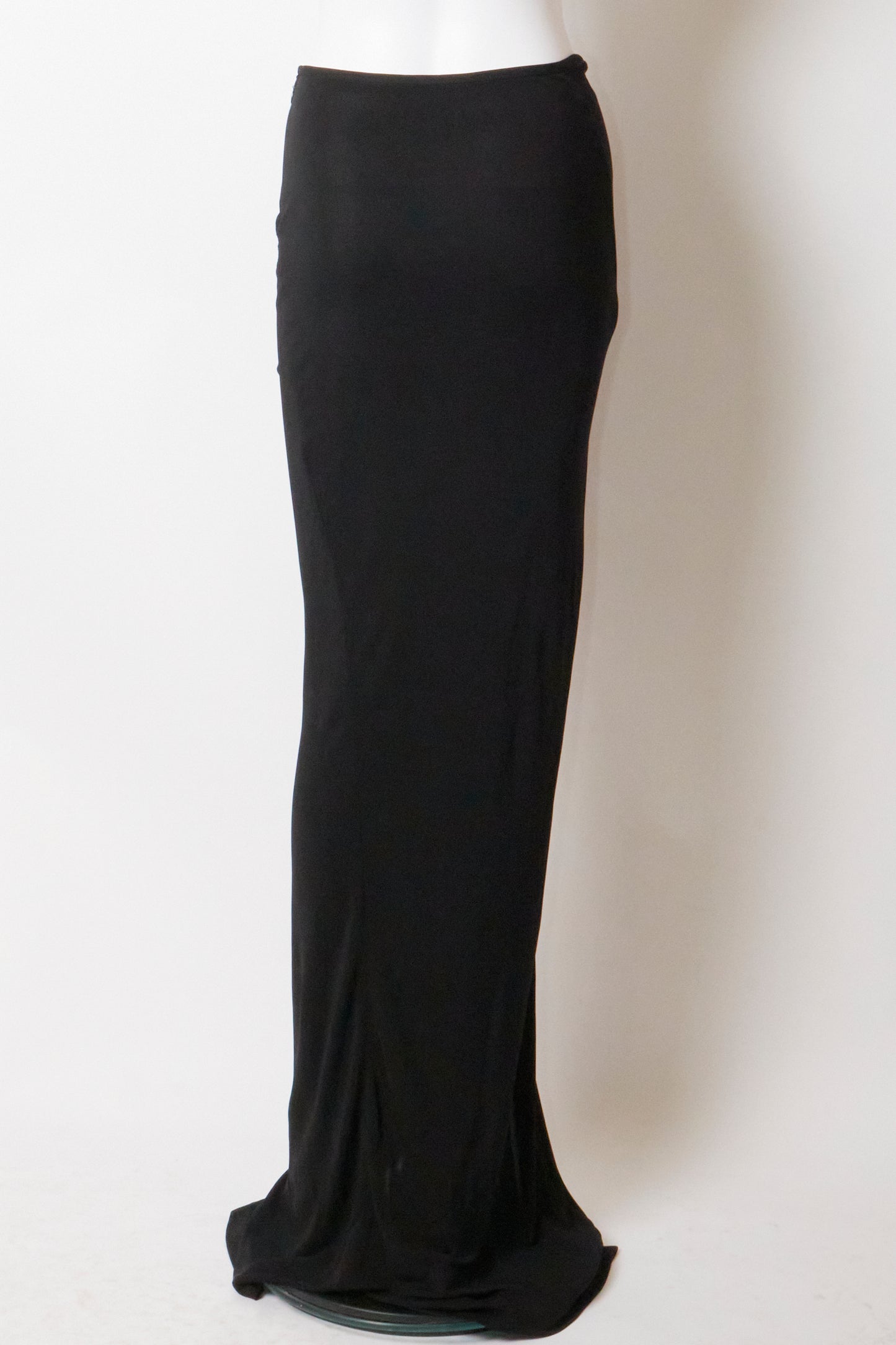 Gucci 1997 Black Slit Maxi Skirt