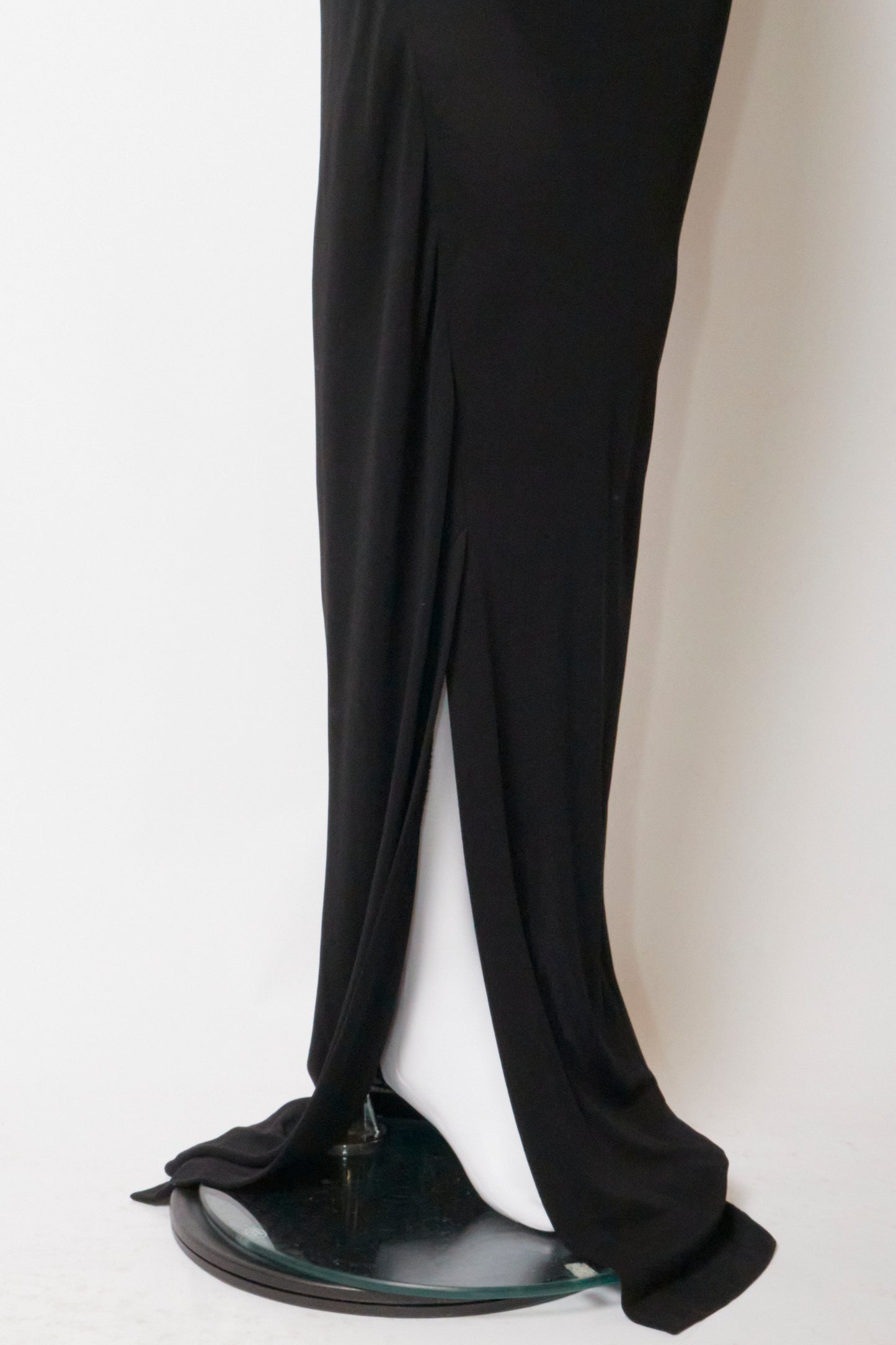 Gucci 1997 Black Slit Maxi Skirt