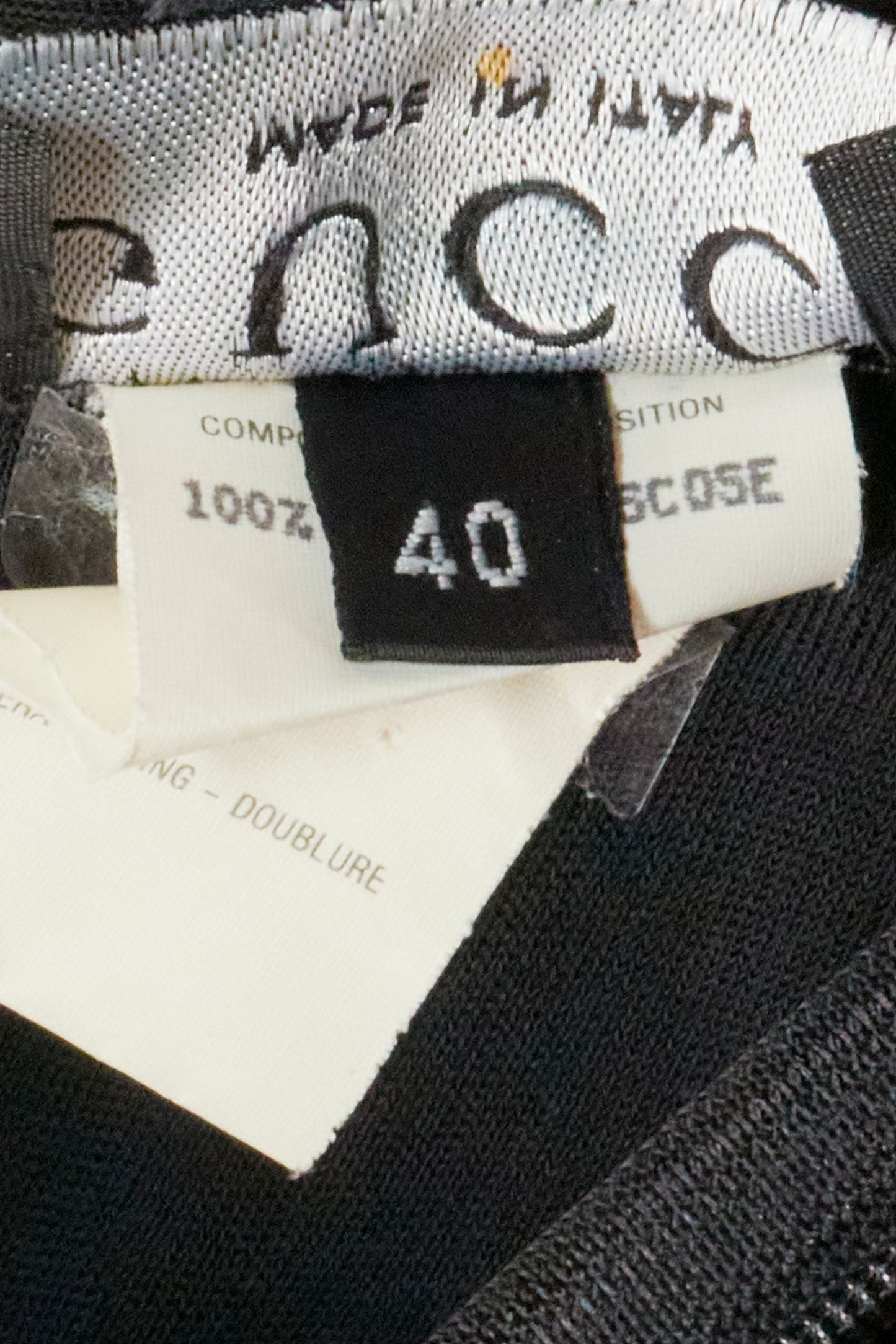 Gucci 1997 Black Slit Maxi Skirt