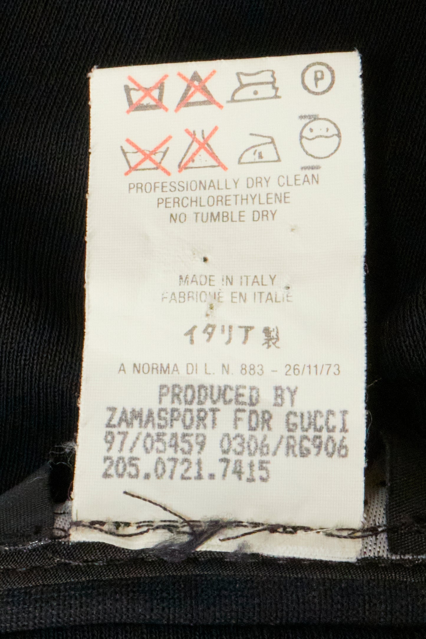 Gucci 1997 Black Slit Maxi Skirt