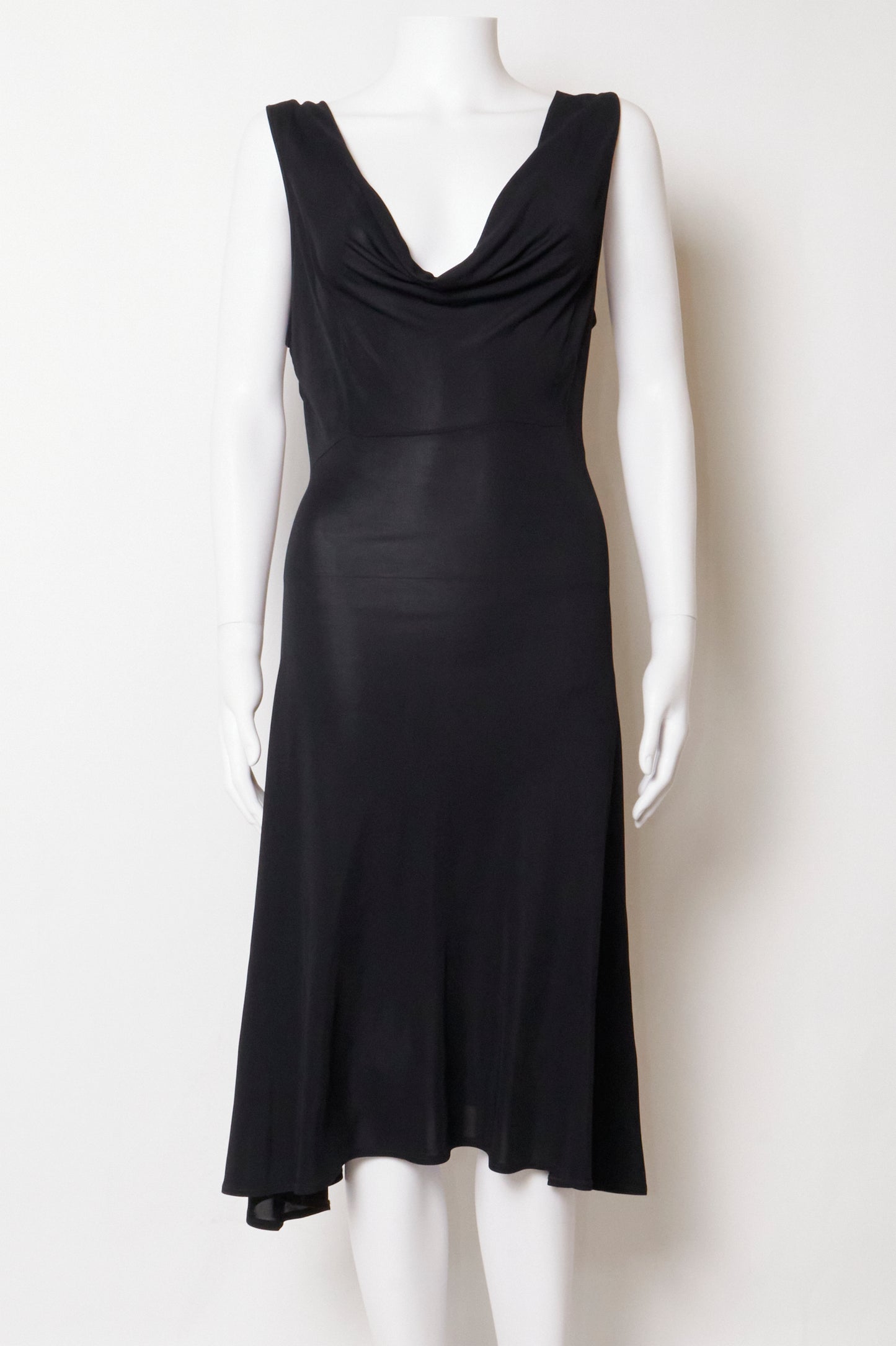 Valentino 2000s Black Beaded Backless Midi Dress