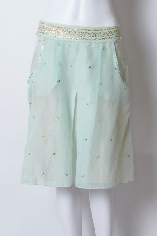 Chloé Spring 2005 Light Blue Beaded Midi Skirt