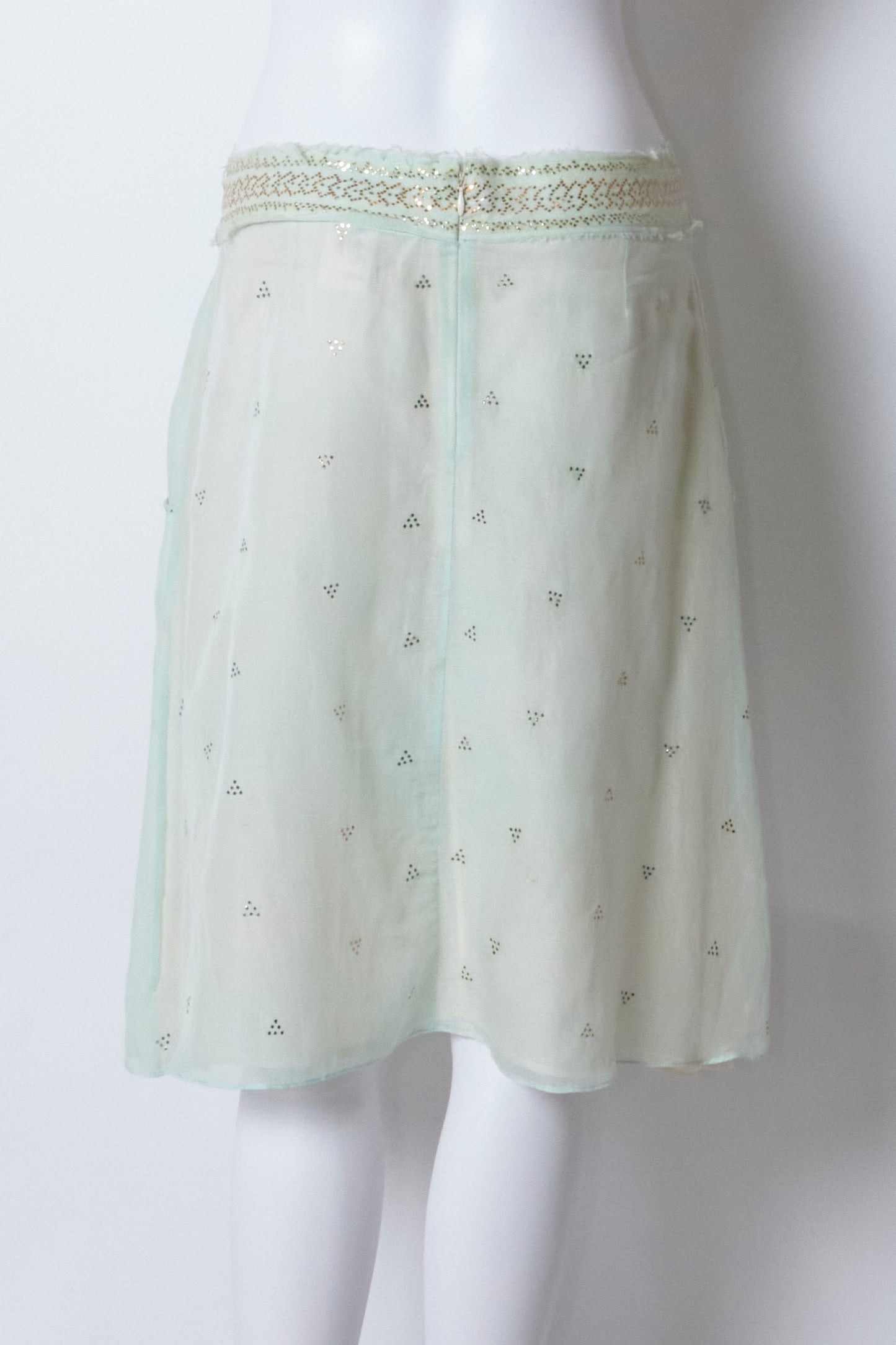 Chloé Spring 2005 Light Blue Beaded Midi Skirt