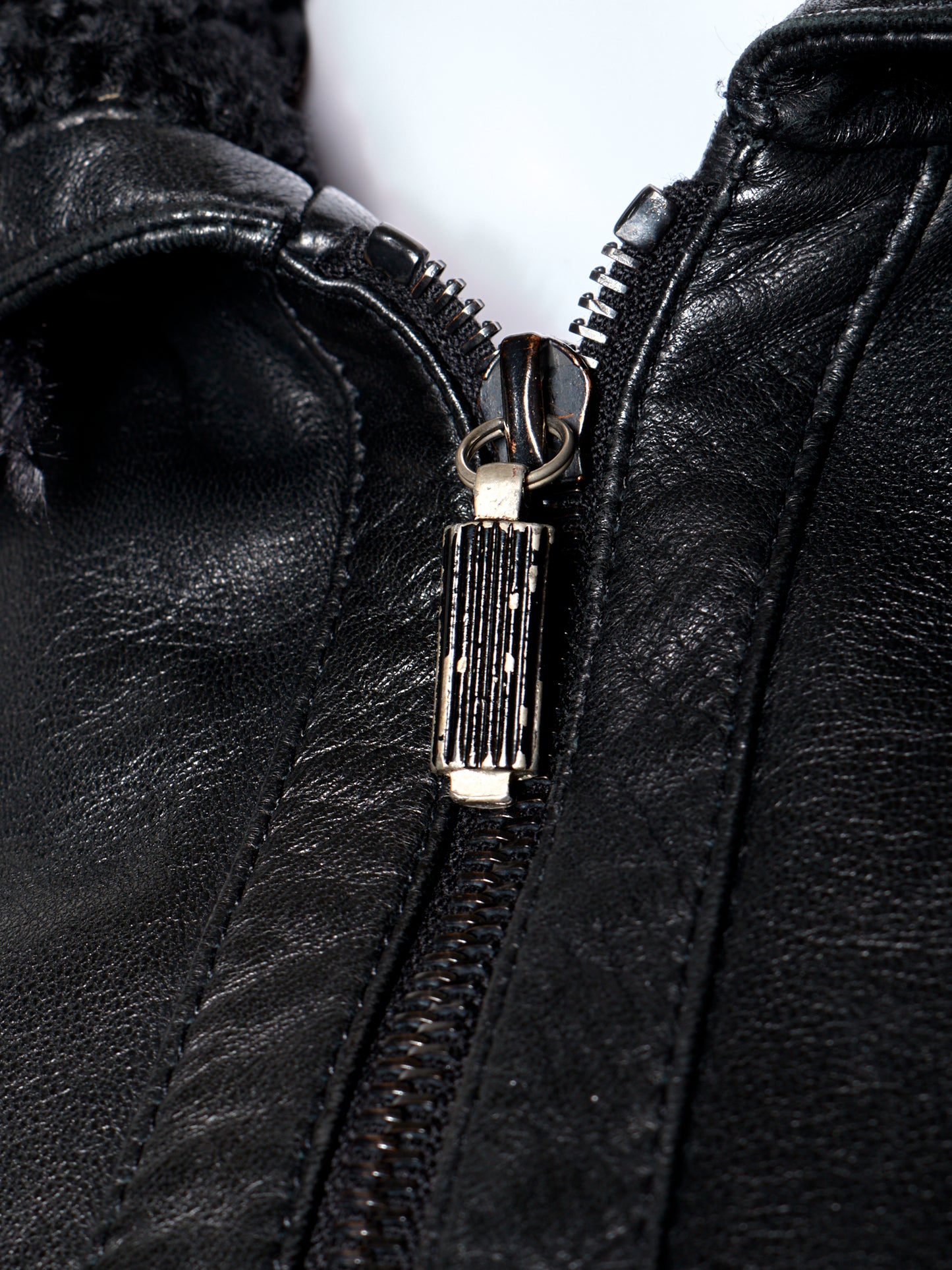 1991 Black Leather Feather Jacket