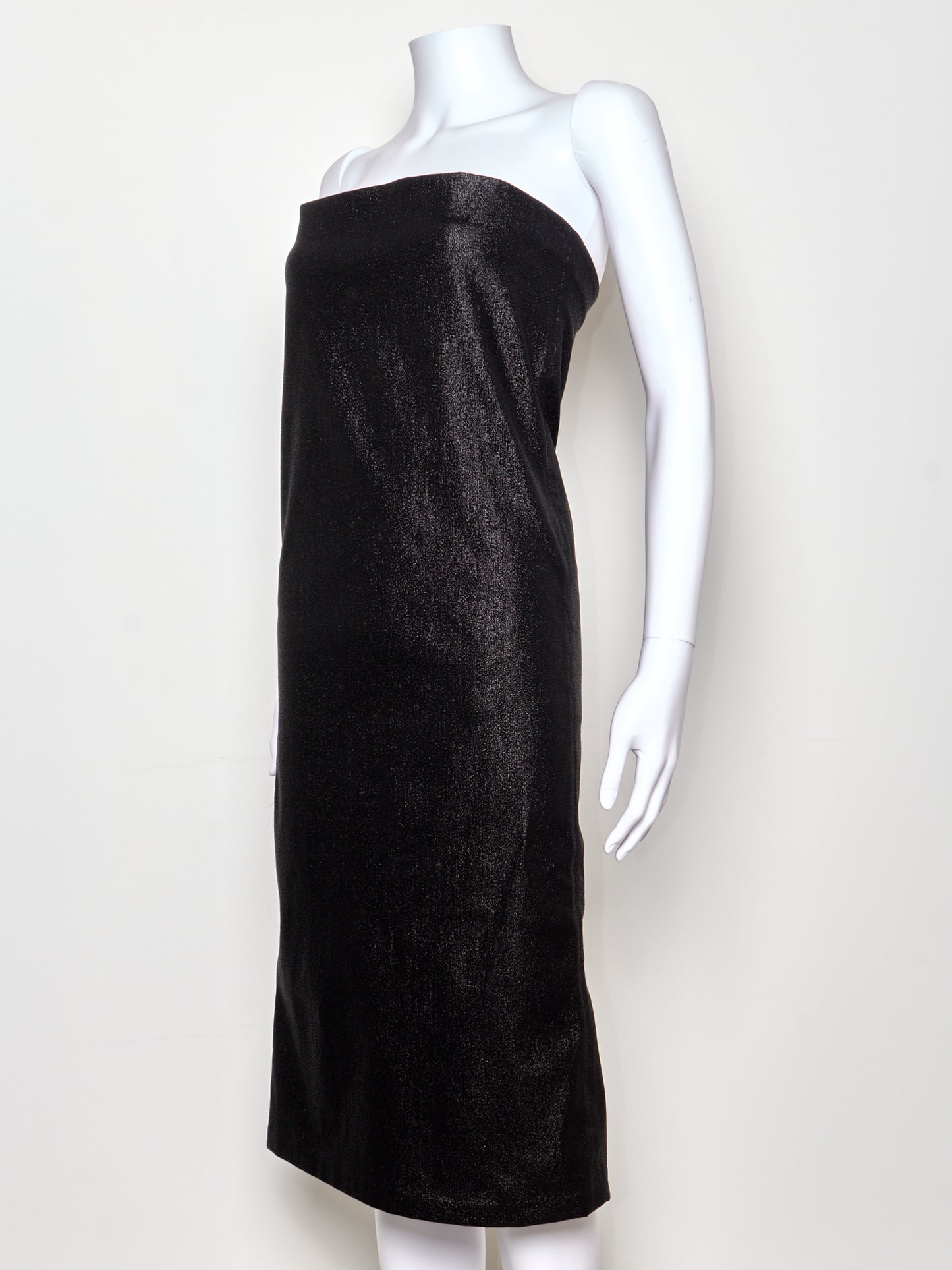 Fall 1997 Black Glitter Strapless Dress