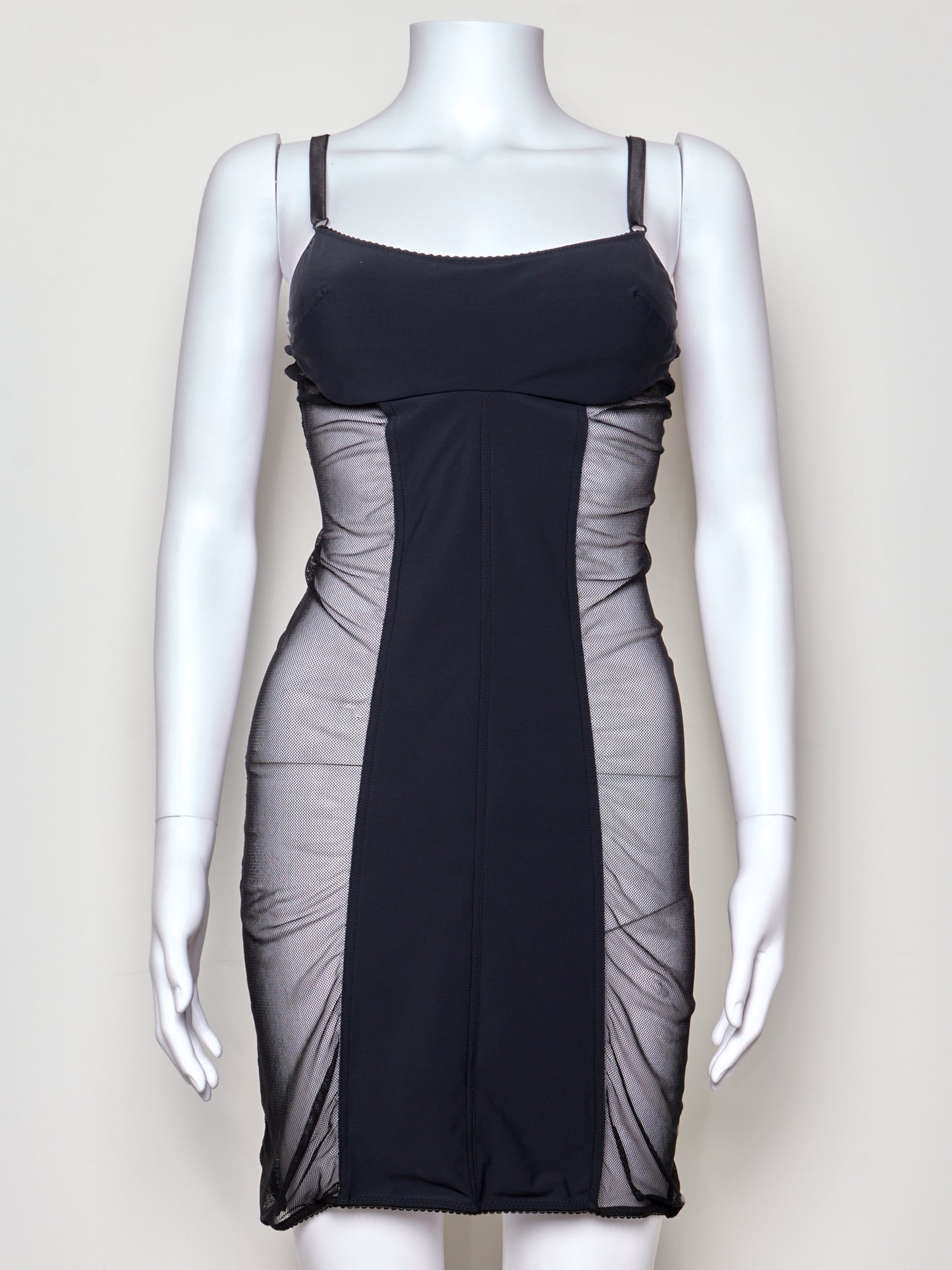 90s Black Sheer Mini Dress