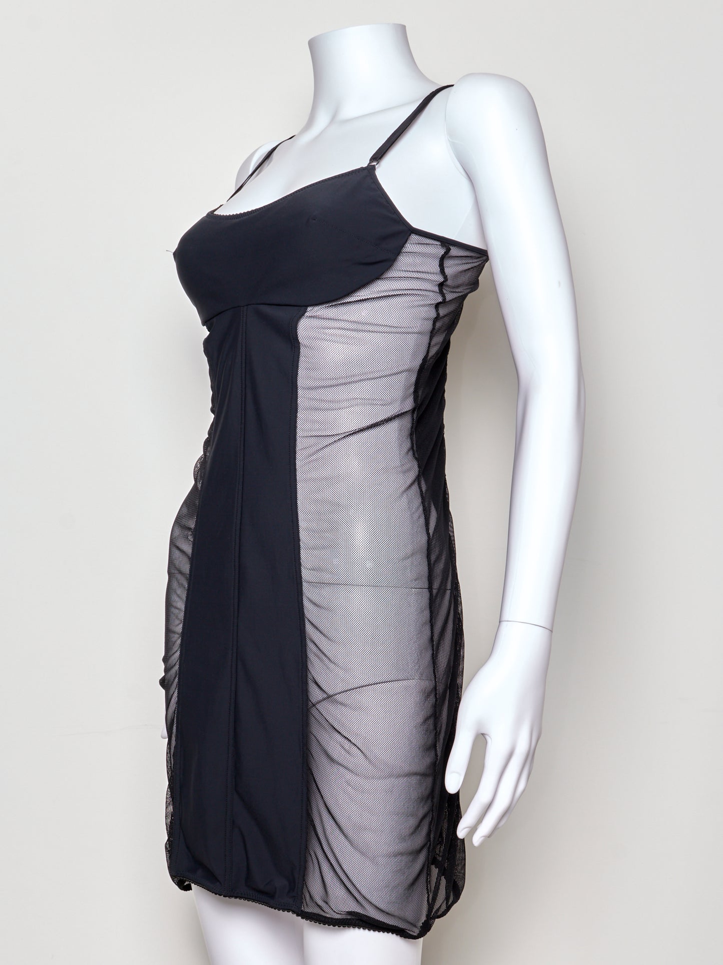 90s Black Sheer Mini Dress