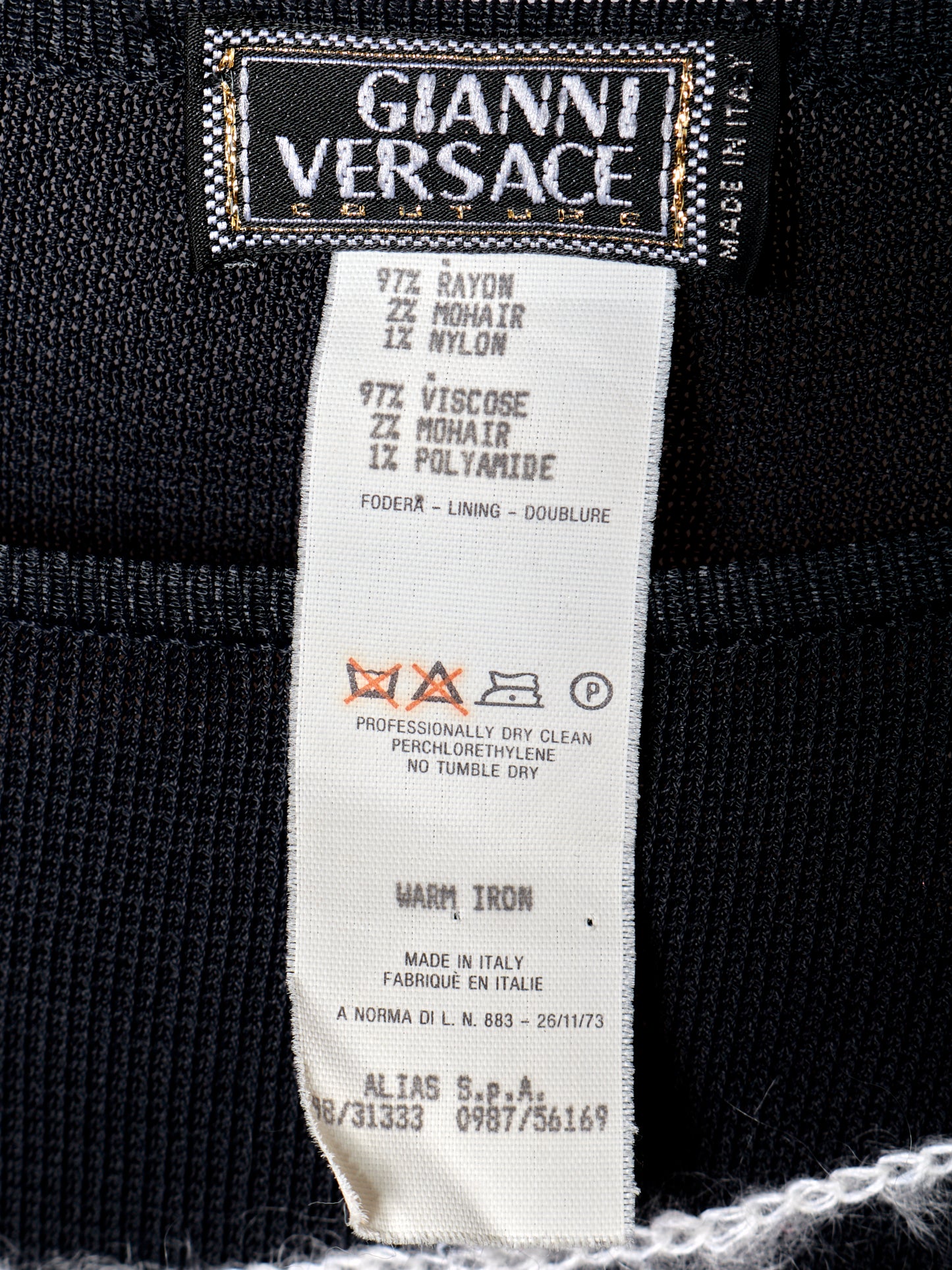 Spring 1998 Black Knit Midi Dress