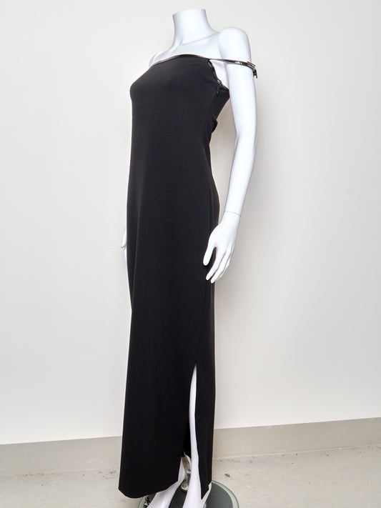Gucci by Tom Ford Fall 1997 Black Off Shoulder Dress