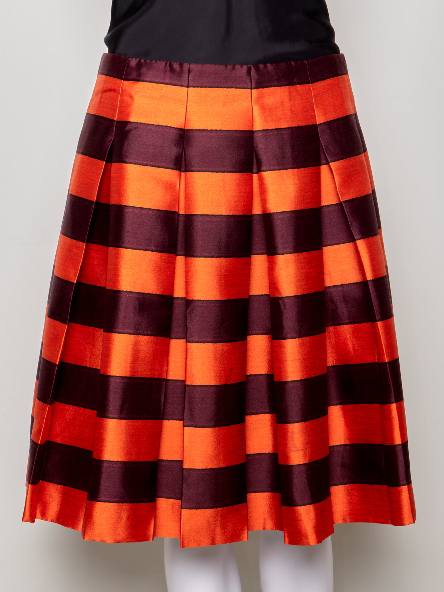 Prada Spring 2005 Orange & Purple Striped Skirt