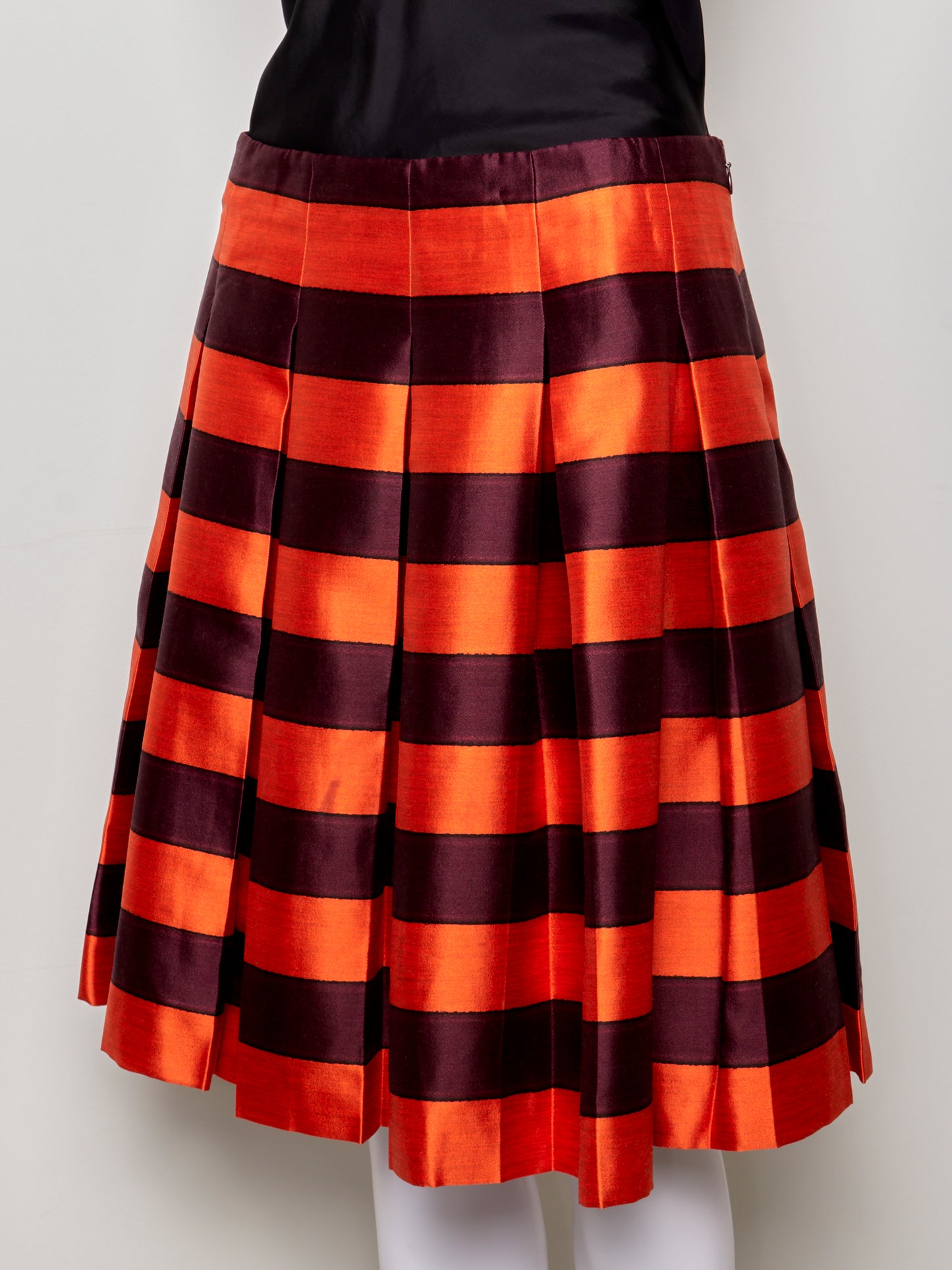 Prada Spring 2005 Orange & Purple Striped Skirt