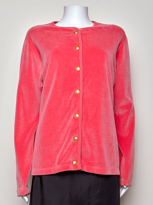 Fall 1994 Pink Velvet Cardigan