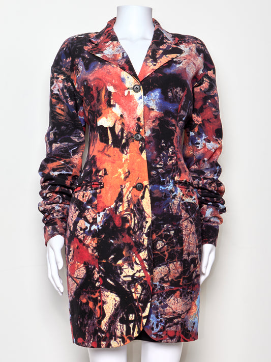 90s Printed Blazer/Dress