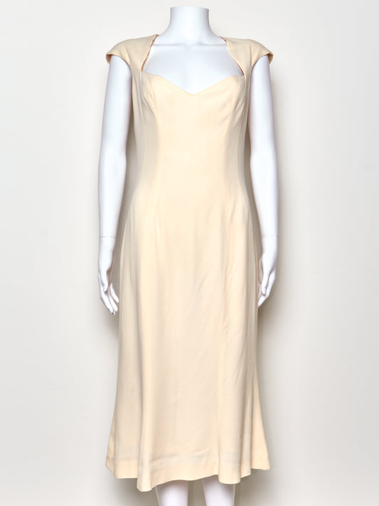 1998 Cream Midi Dress