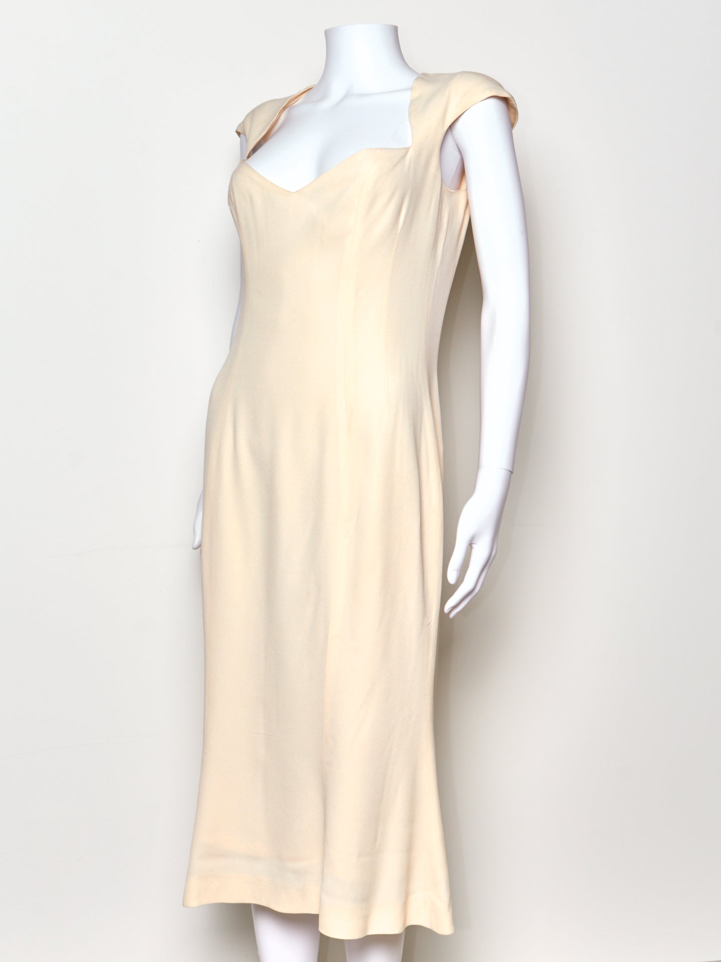 1998 Cream Midi Dress