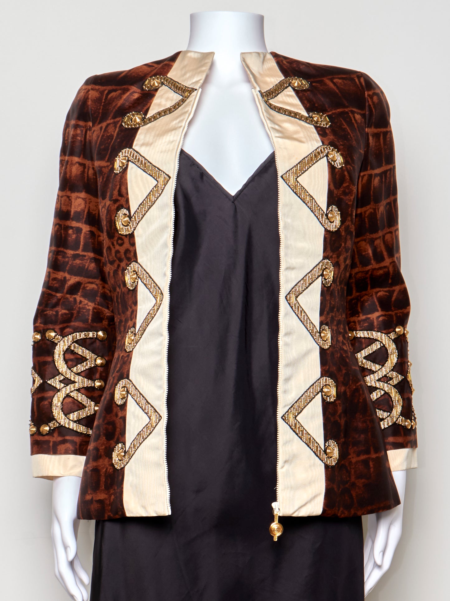 Spring 1992 Animal Print Embellished Jacket