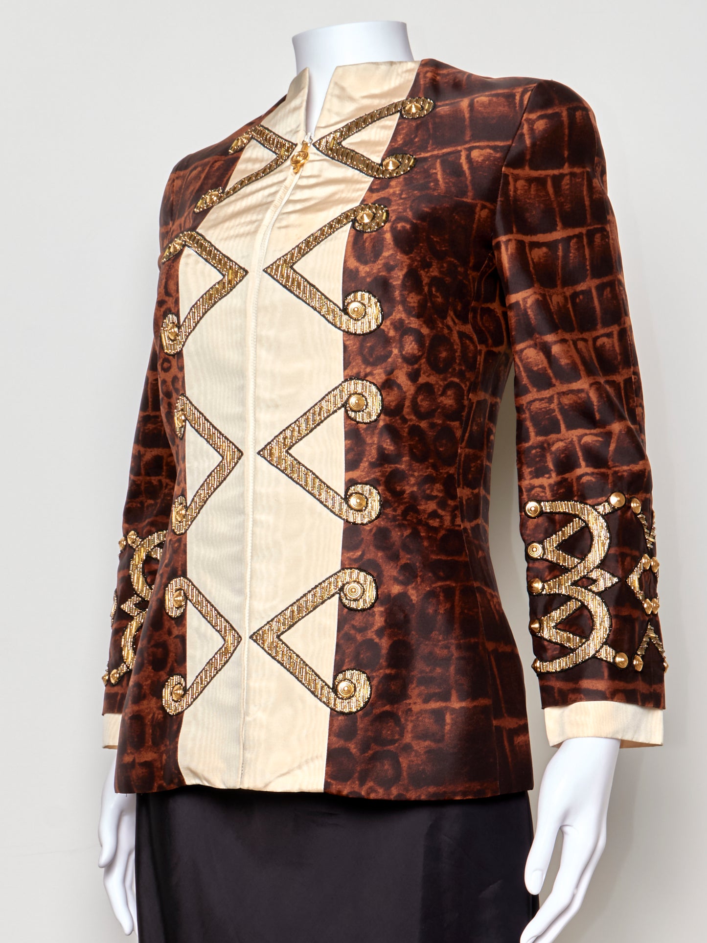Spring 1992 Animal Print Embellished Jacket