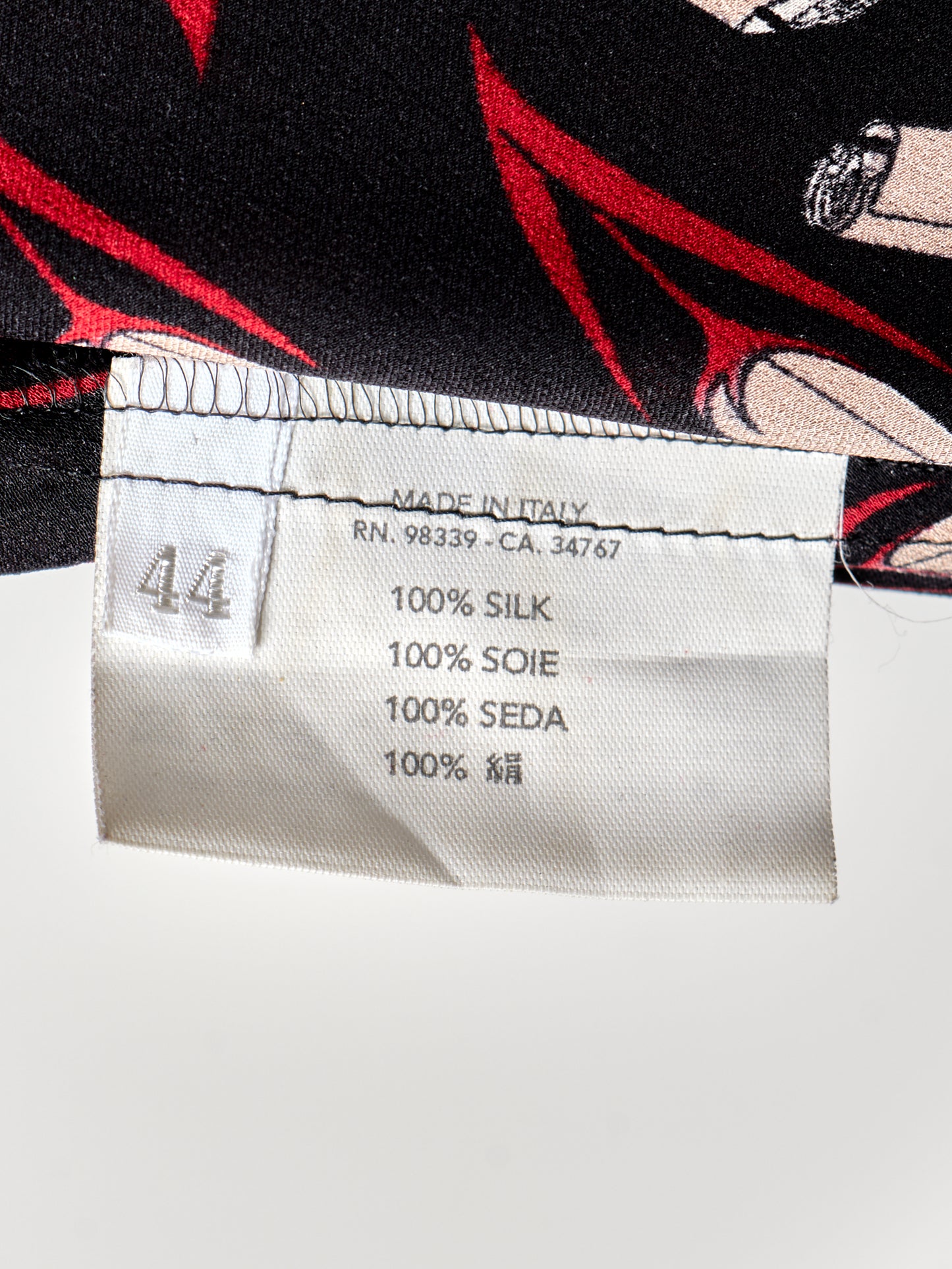 Fall 2000 Black Silk Floral Dress