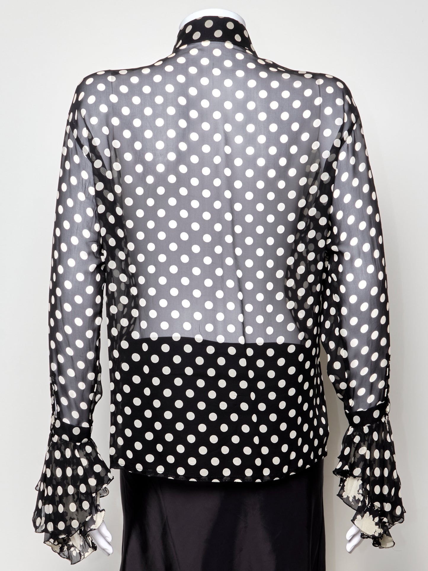 Spring 1993 Polka Dot Ruffle Blouse