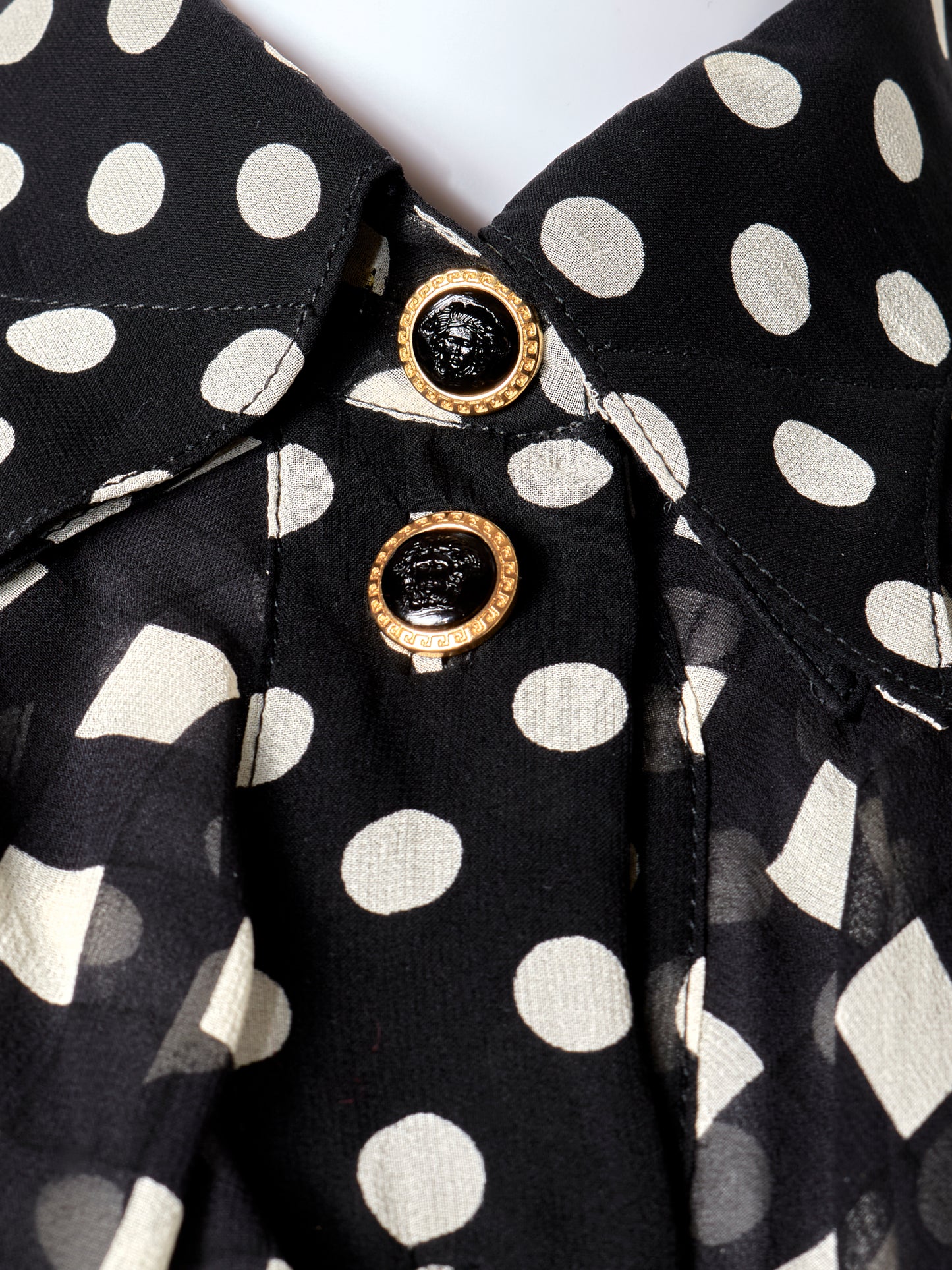 Spring 1993 Polka Dot Ruffle Blouse