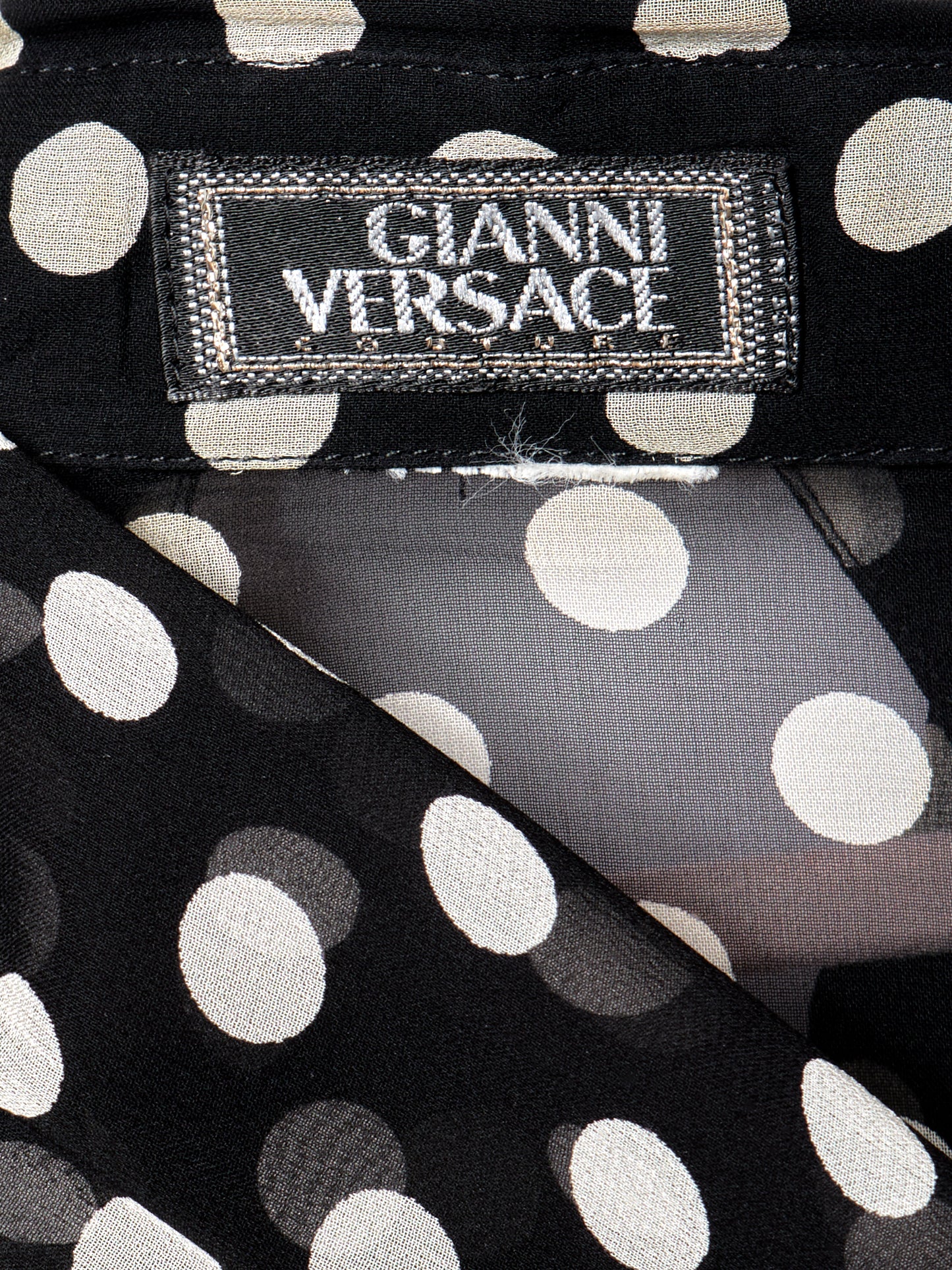 Spring 1993 Polka Dot Ruffle Blouse