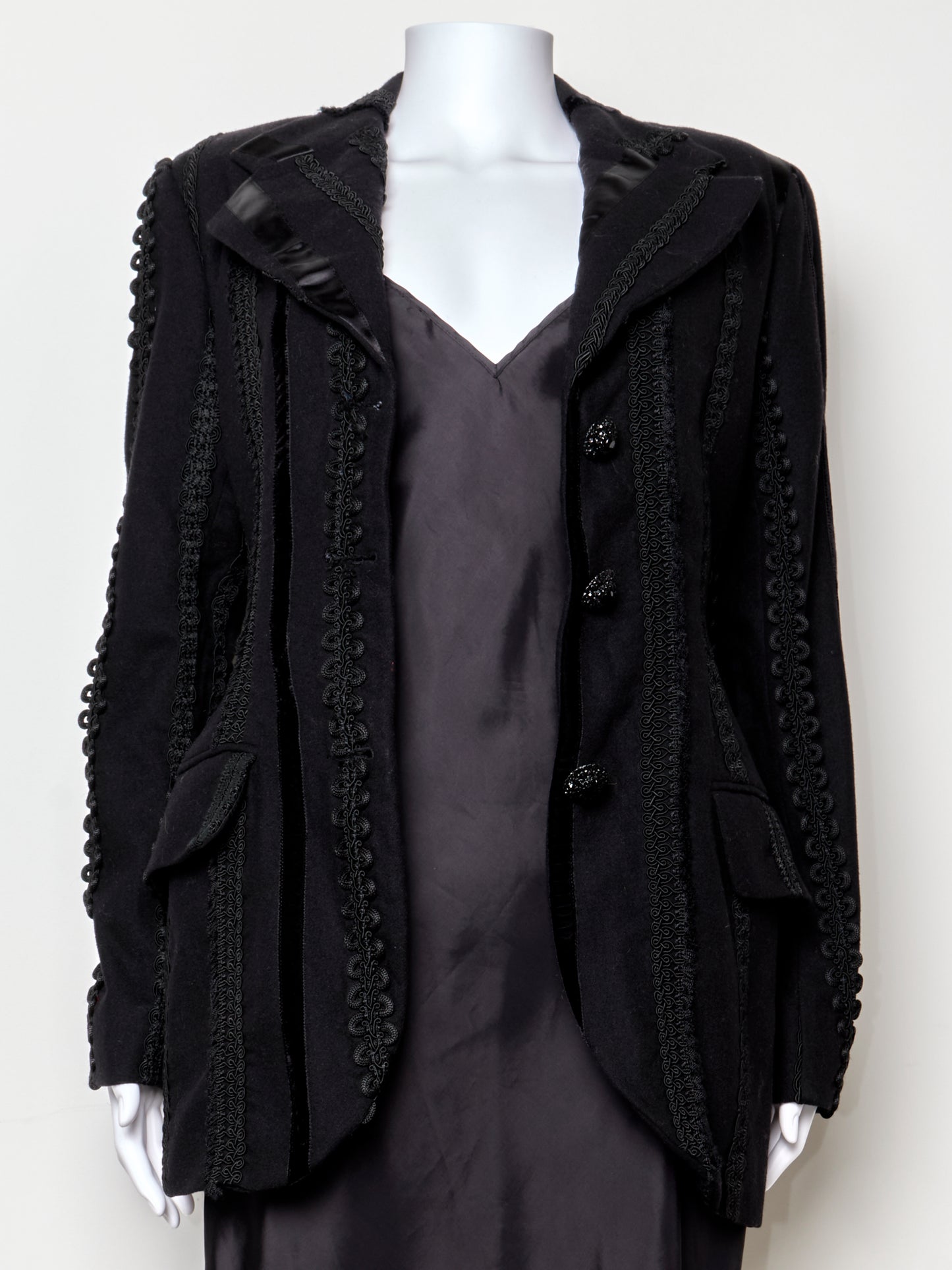 1993 Embroidered Black Blazer