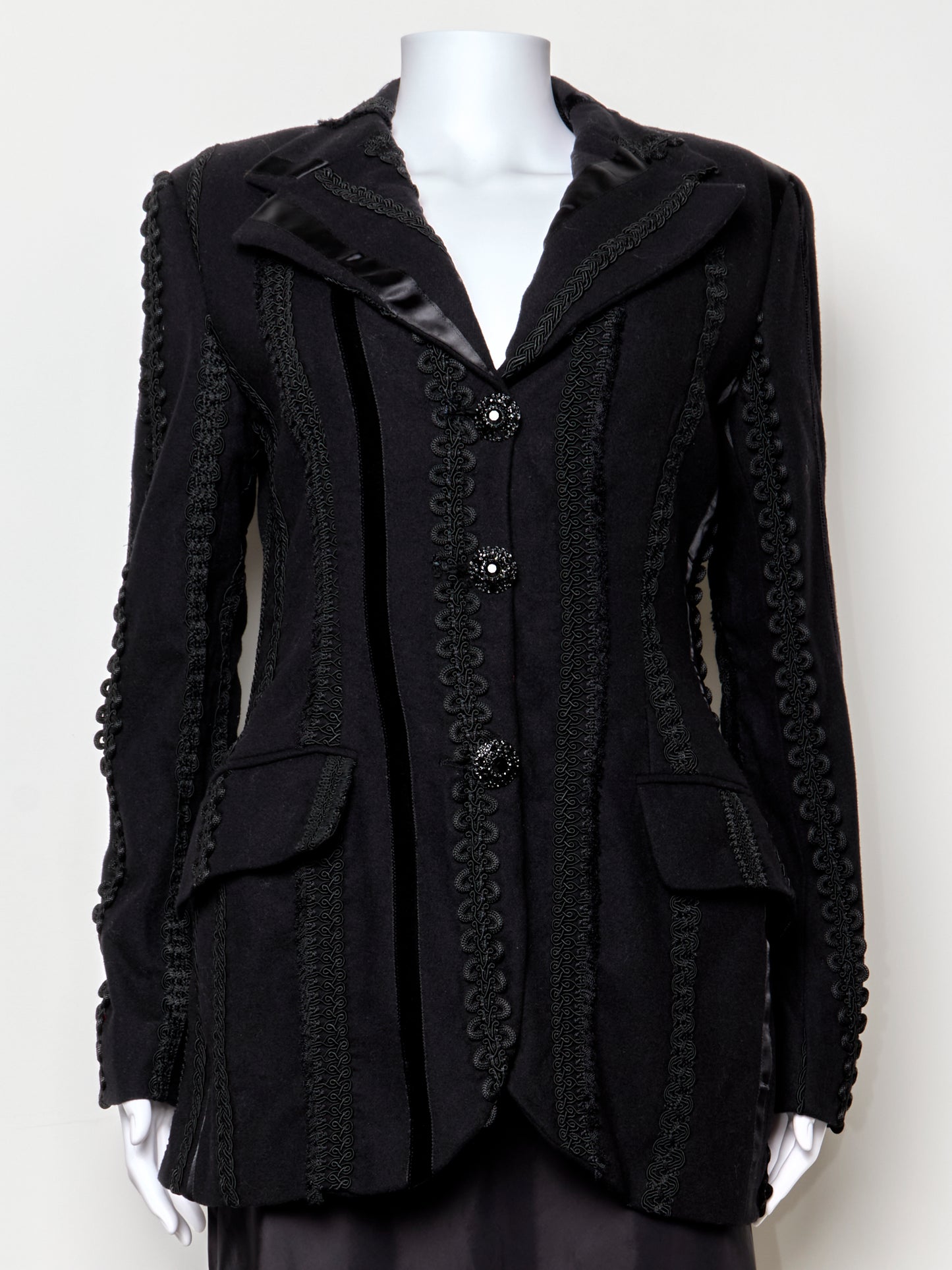 1993 Embroidered Black Blazer