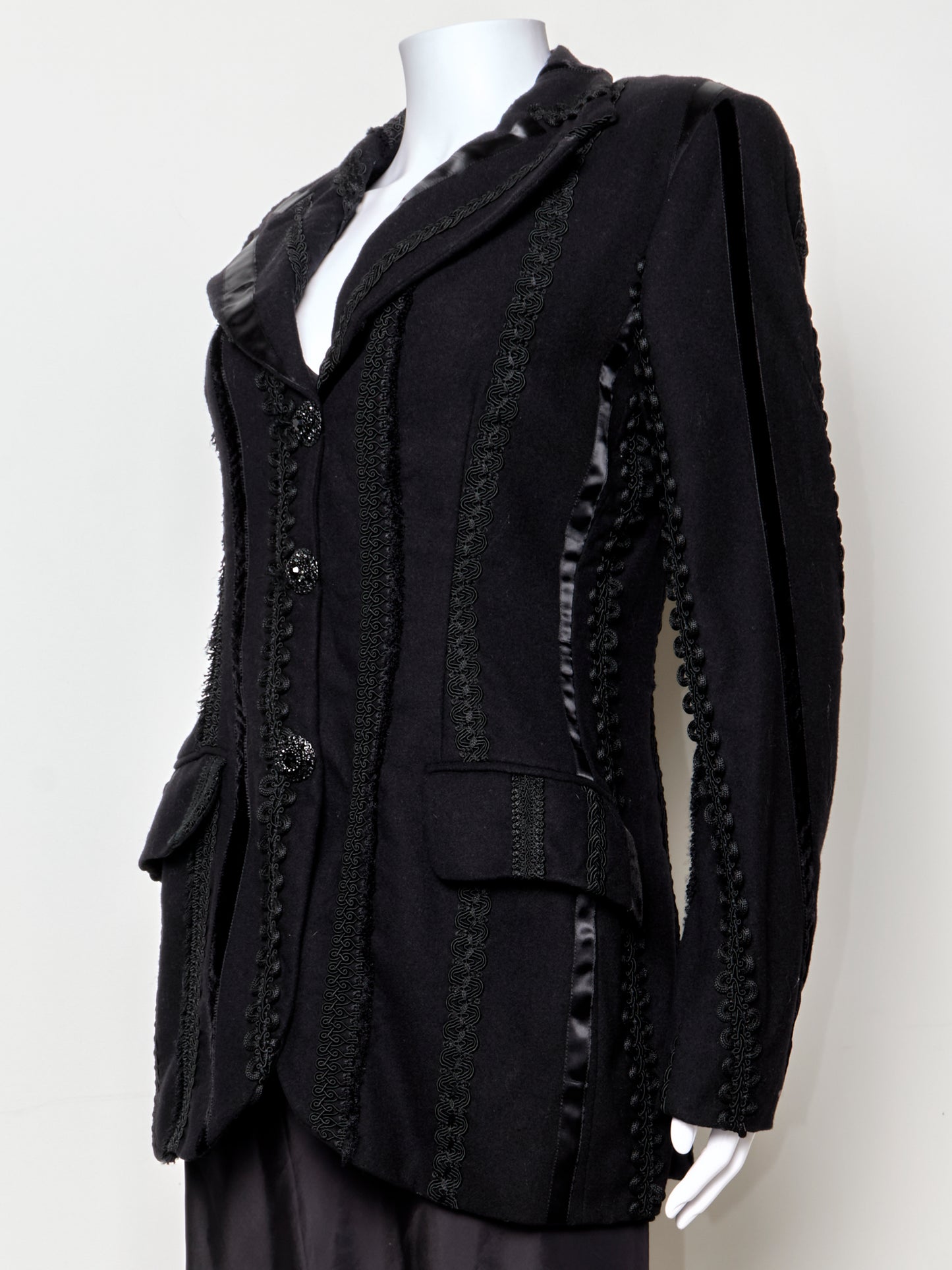1993 Embroidered Black Blazer