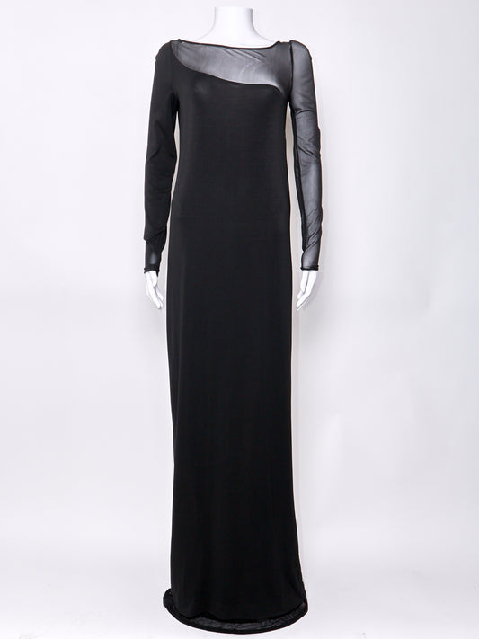 1998 Sheer Sleeve Maxi Dress