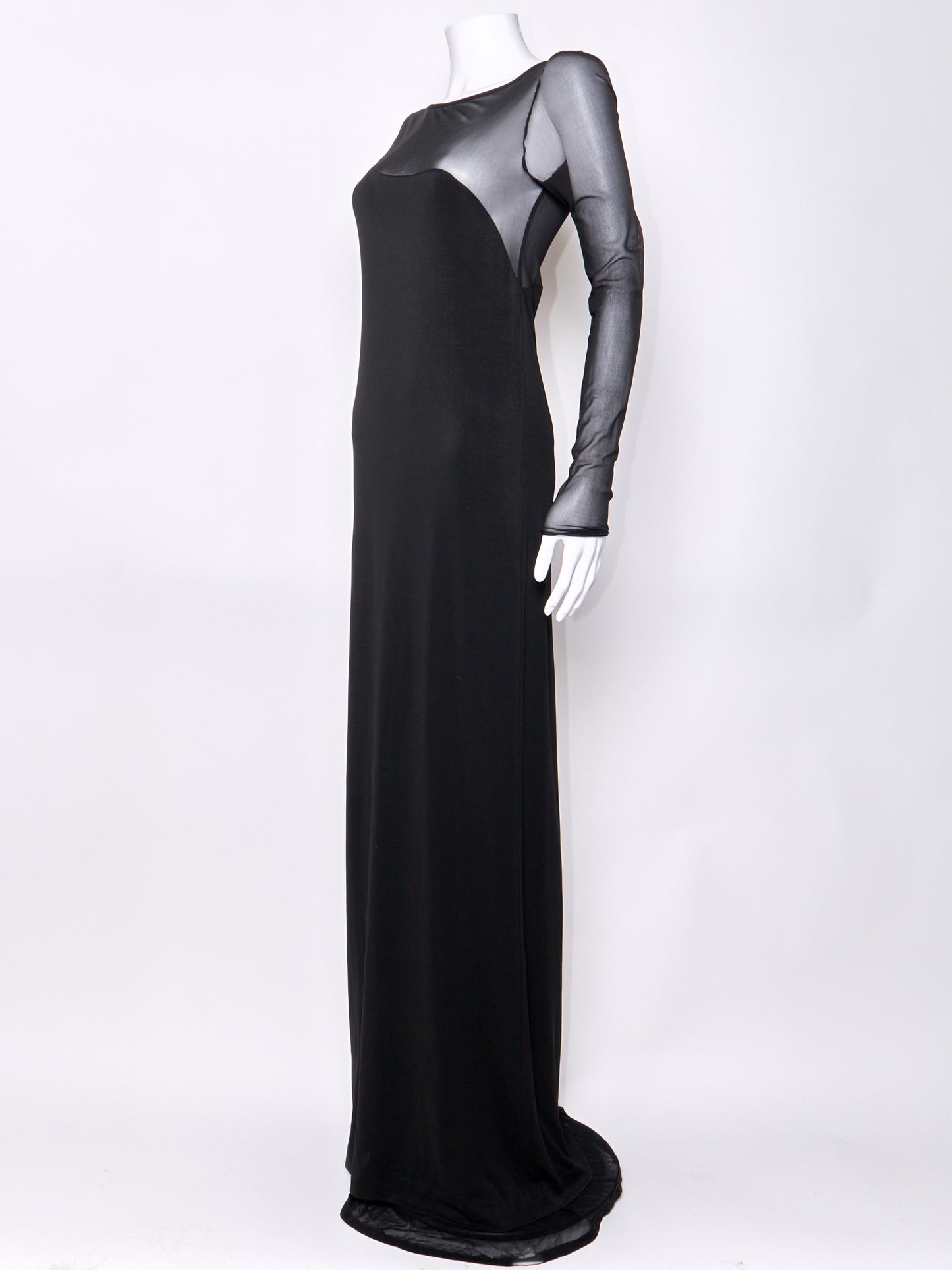 1998 Sheer Sleeve Maxi Dress